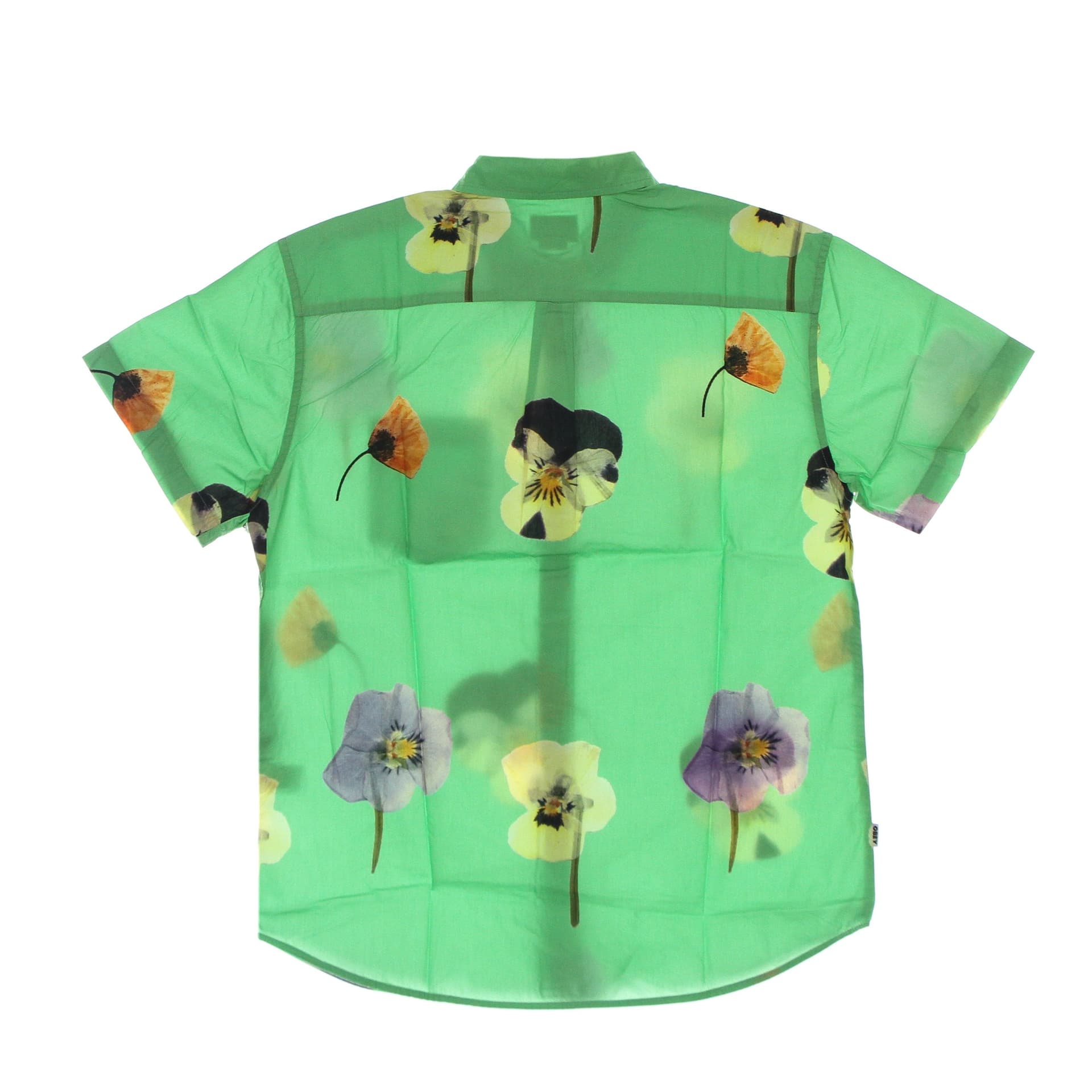 OBEY Camicia Manica Corta Uomo Redux Woven Seaweed Green Multi da uomo in Camicie casual Drestige - Casamassima, commercioVirtuoso.it