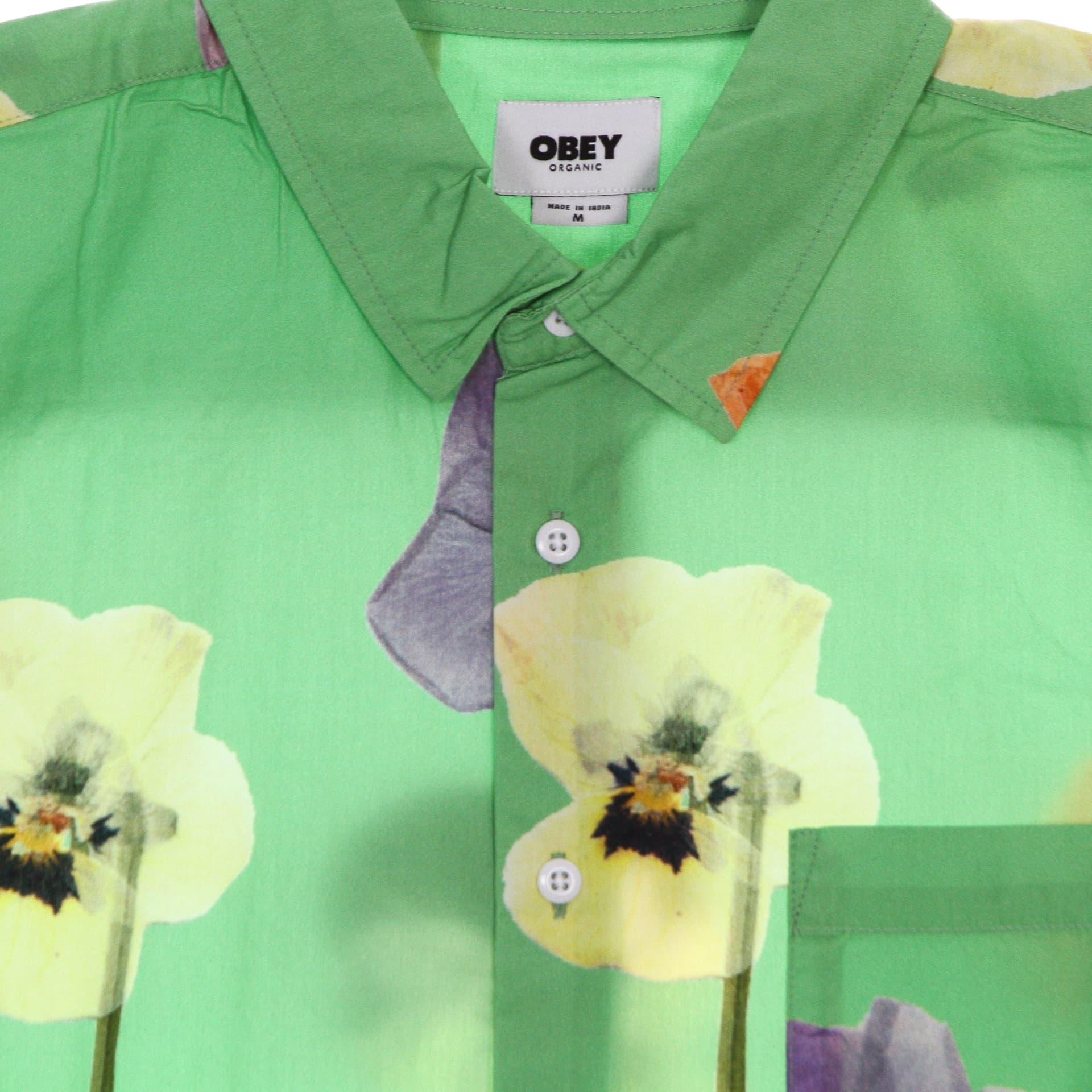 OBEY Camicia Manica Corta Uomo Redux Woven Seaweed Green Multi da uomo in Camicie casual Drestige - Casamassima, commercioVirtuoso.it