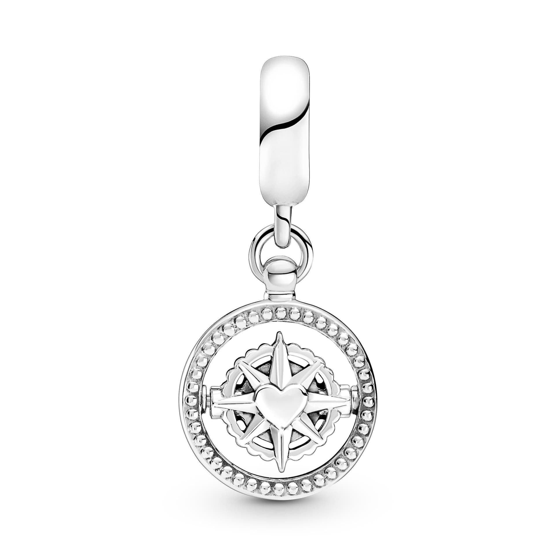 Pandora - Charm Pendente Bussola "Always Follow Your Heart" in Bead Charm Alba Gioielli - Casoria, commercioVirtuoso.it