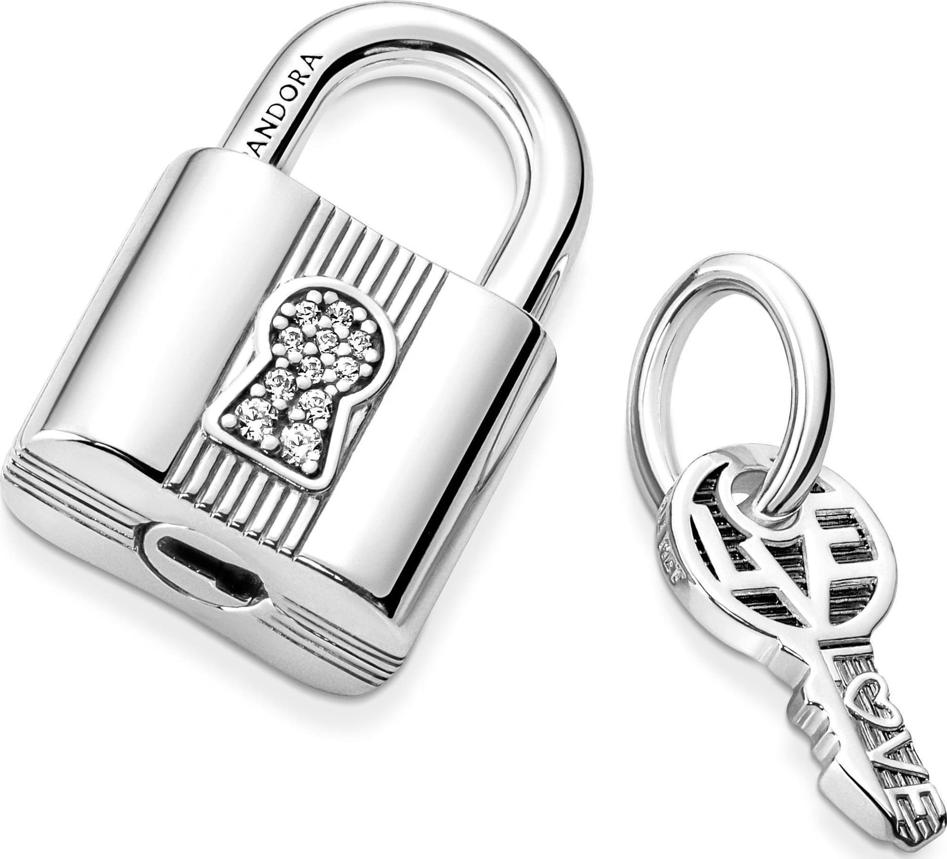 PANDORA - Charm Pendente Lucchetto e Chiave dell'Amore in Bead Charm Alba Gioielli - Casoria, commercioVirtuoso.it