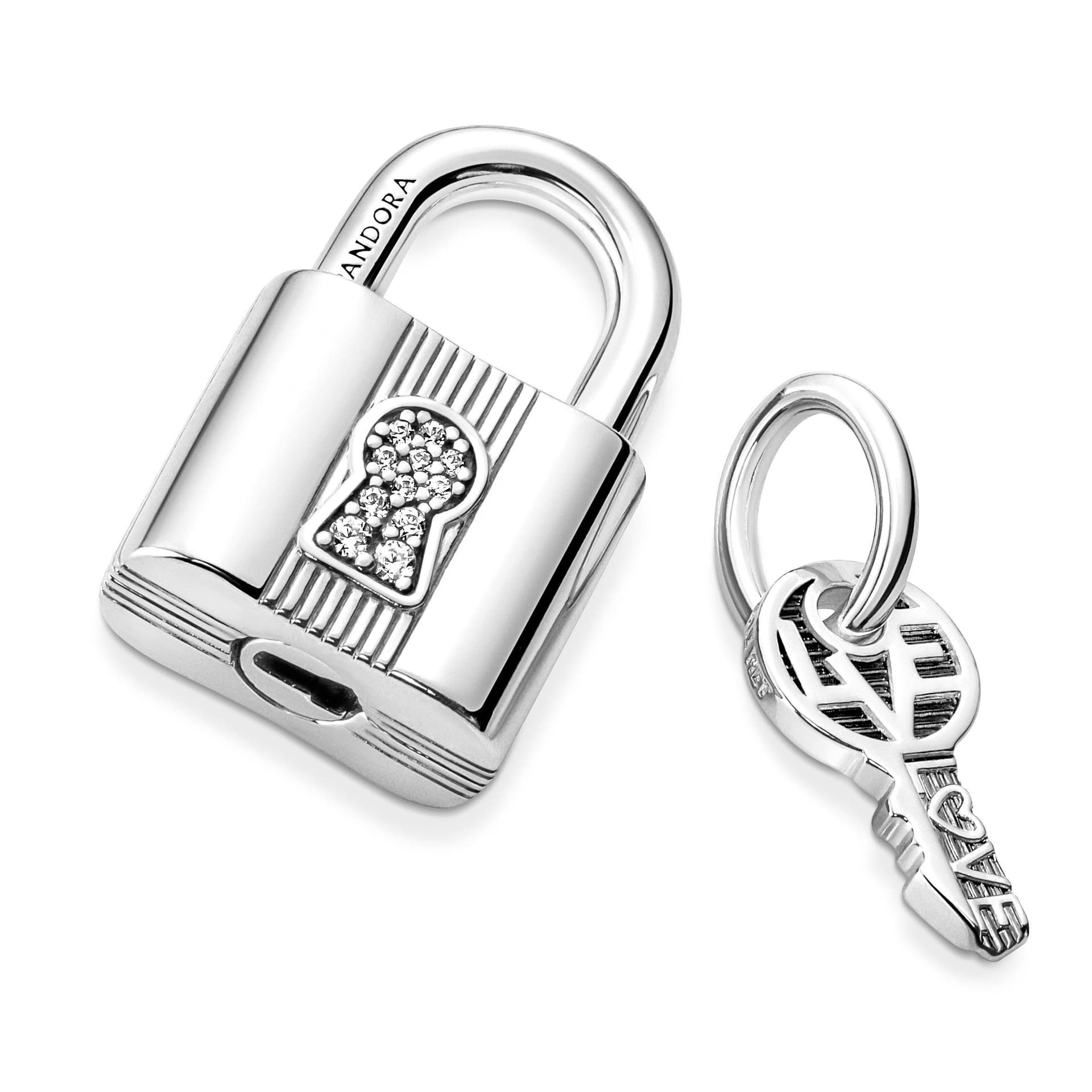 PANDORA - Charm Pendente Lucchetto e Chiave dell'Amore in Bead Charm Alba Gioielli - Casoria, commercioVirtuoso.it