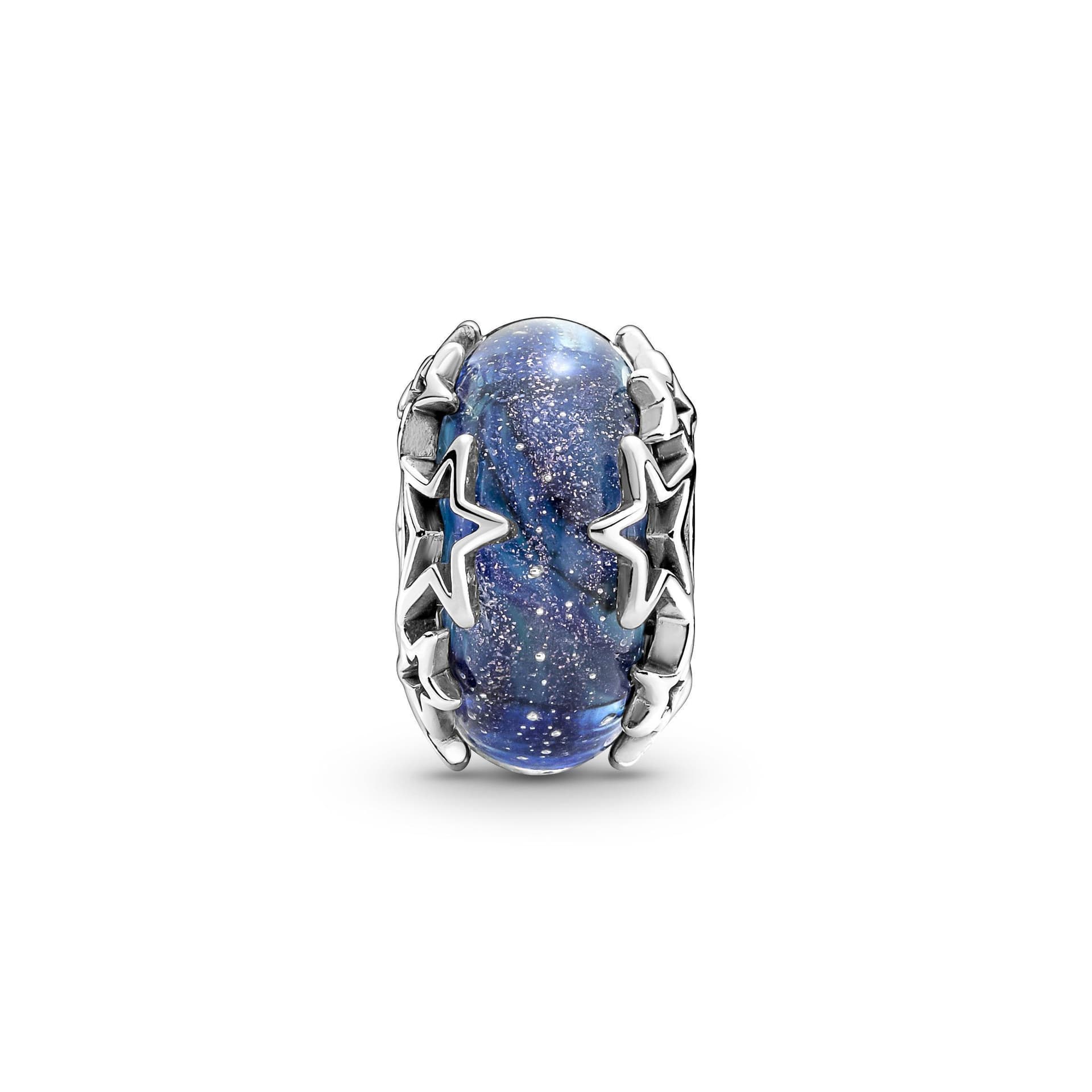 PANDORA  - Charm in vetro di Murano Galassia blu e stella in Bead Charm Alba Gioielli - Casoria, commercioVirtuoso.it