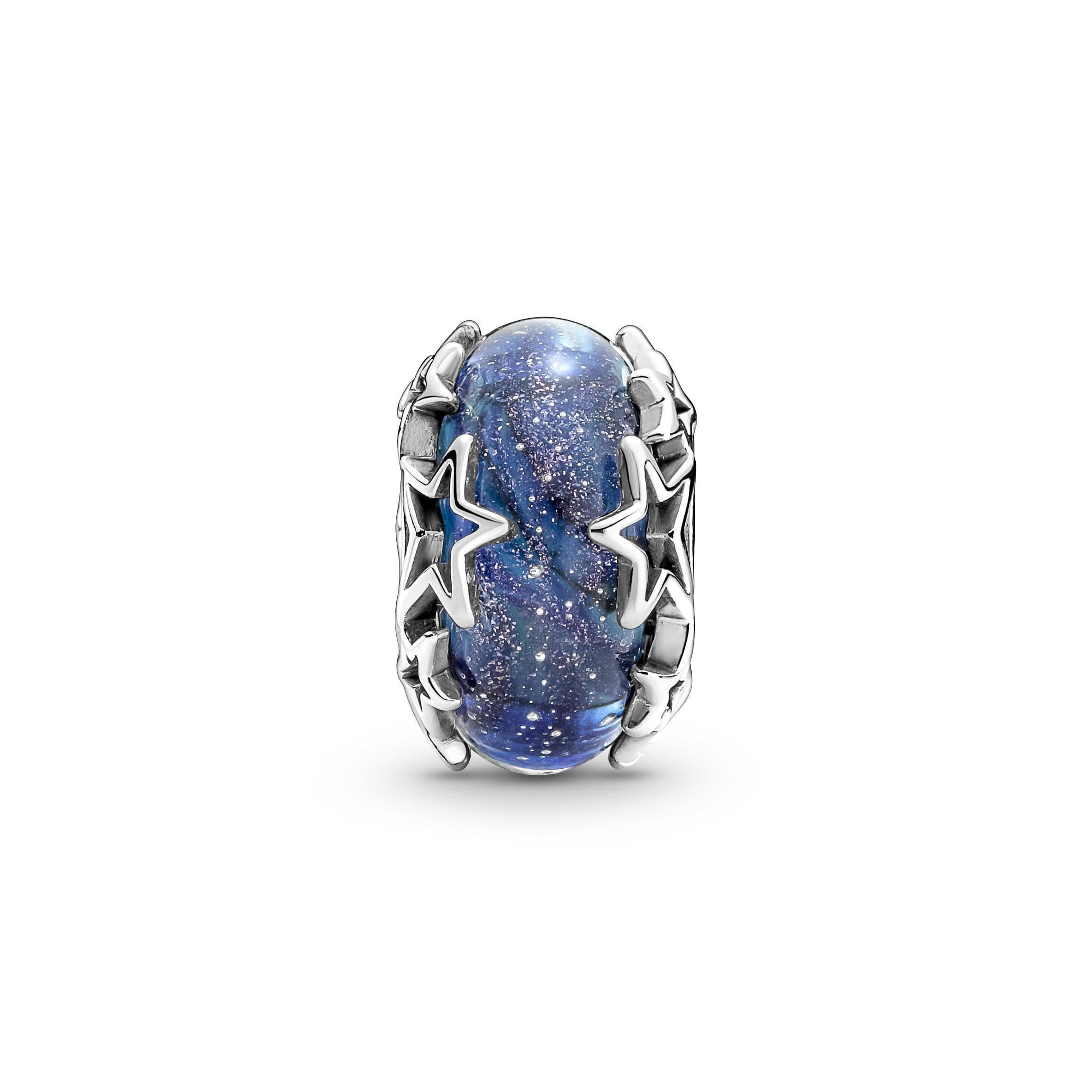 PANDORA  - Charm in vetro di Murano Galassia blu e stella in Bead Charm Alba Gioielli - Casoria, commercioVirtuoso.it