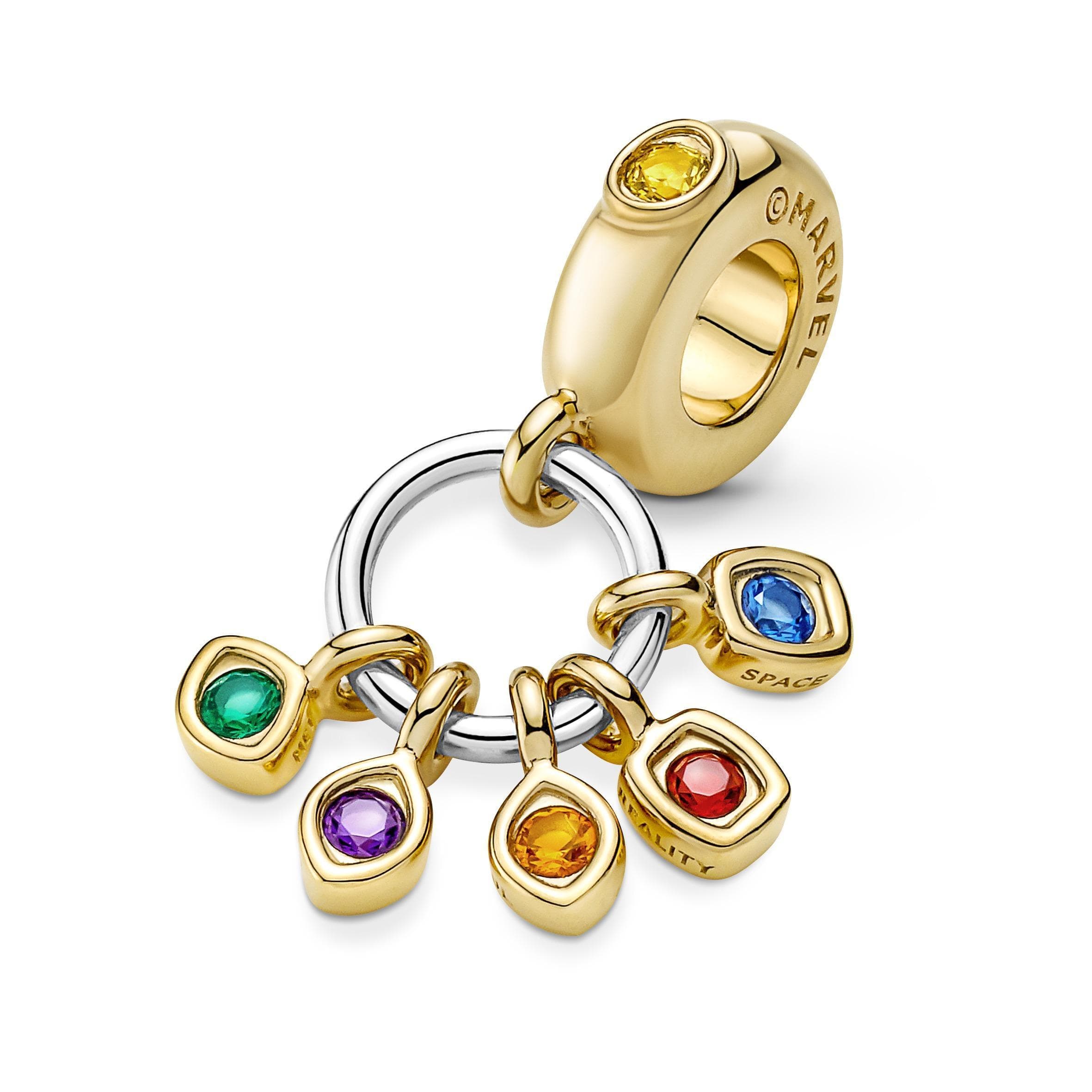 PANDORA -  charm Marvel, Avengers, Pendente Gemme dell'Infinito in Bead Charm Alba Gioielli - Casoria, commercioVirtuoso.it