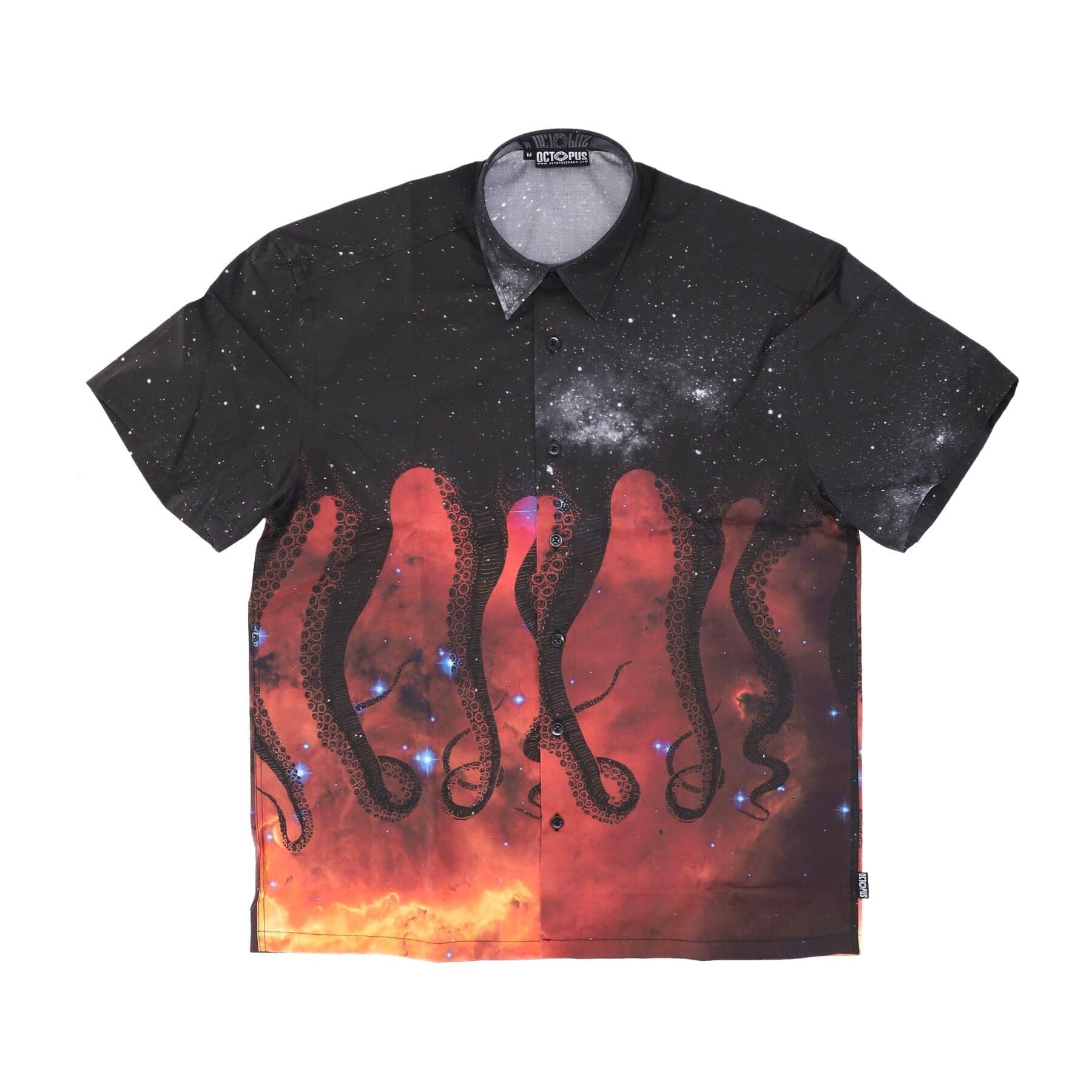 OCTOPUS Camicia Manica Corta Uomo Galaxy Shirt Black