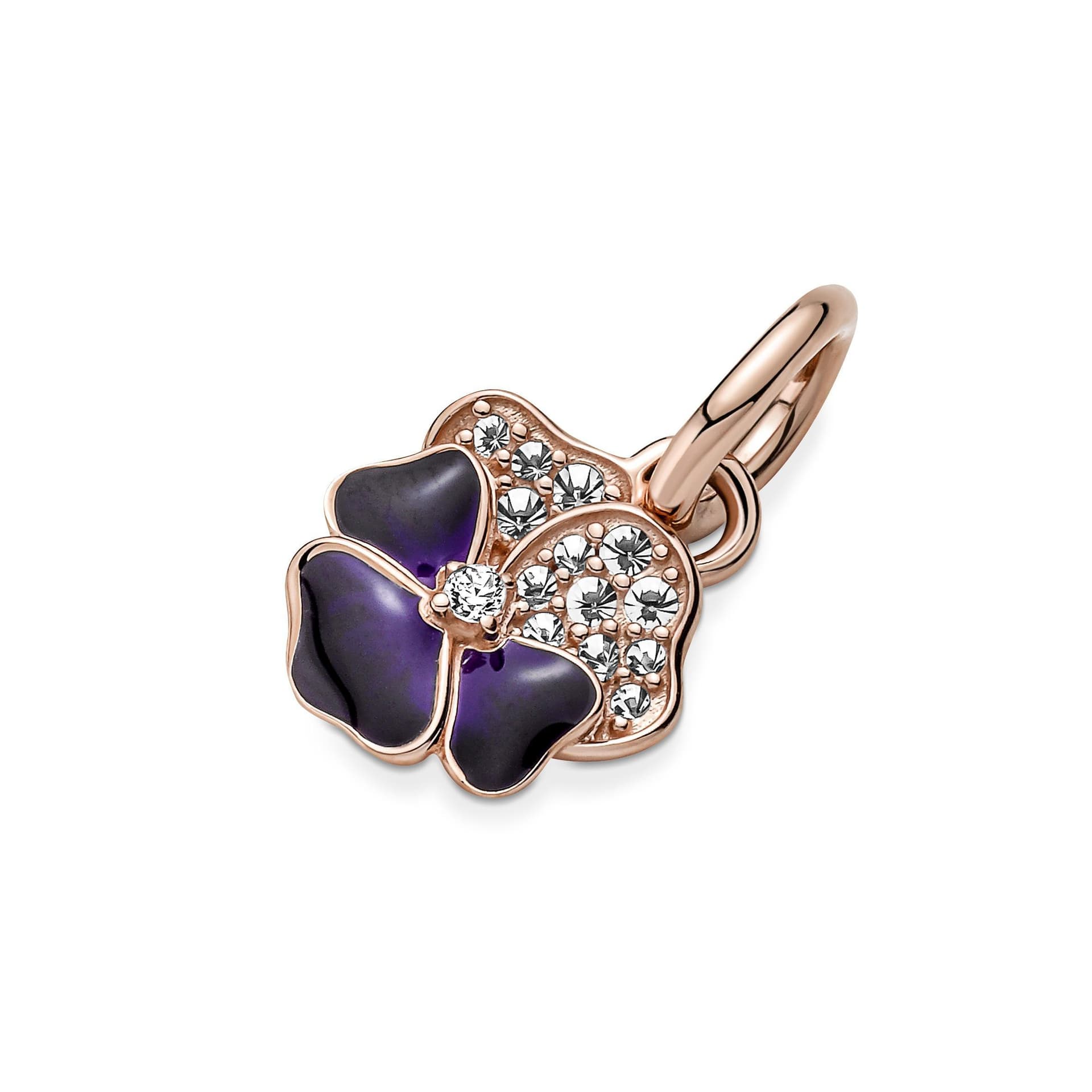 PANDORA - Charm Pendente Viola del Pensiero Luminosa in Bead Charm Alba Gioielli - Casoria, commercioVirtuoso.it
