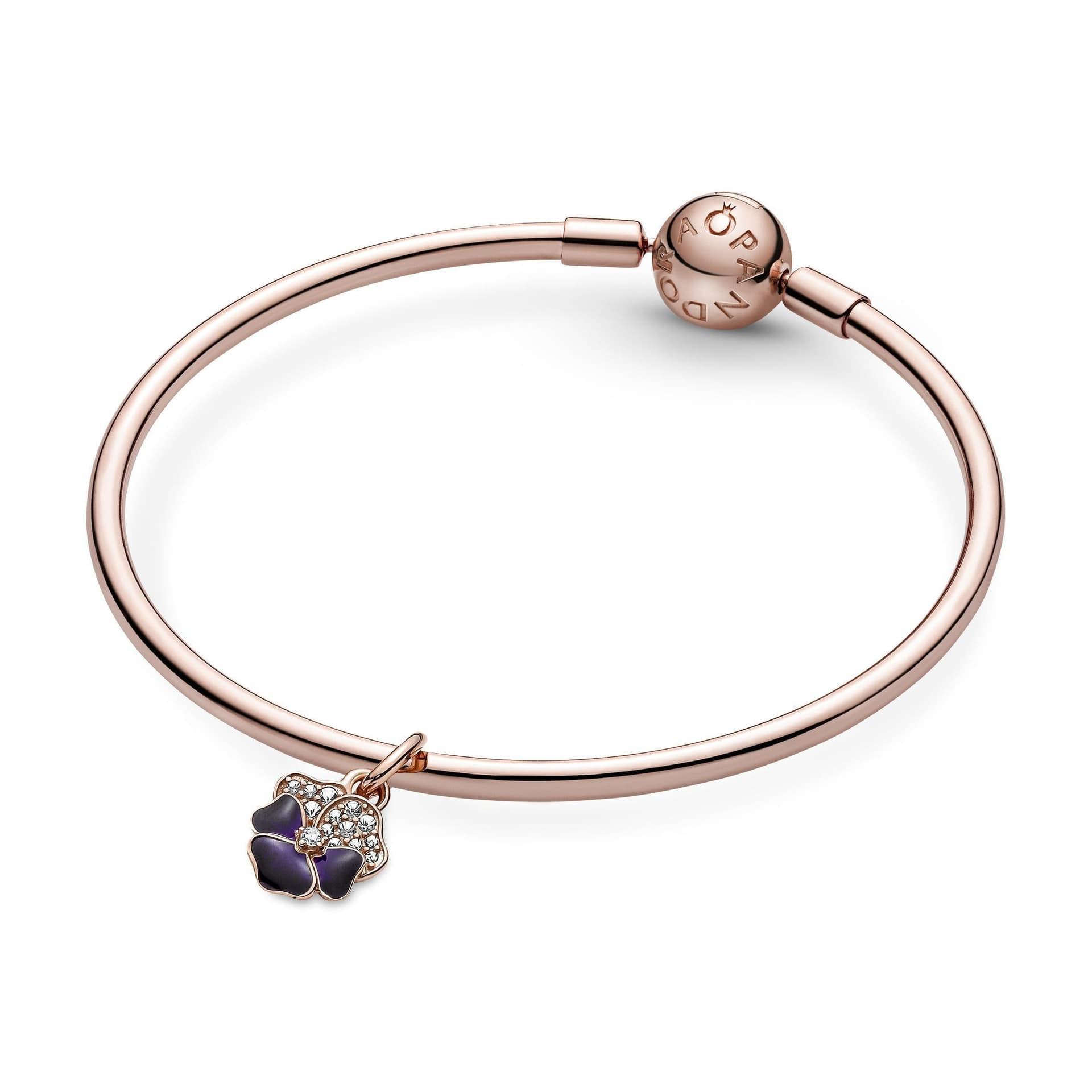 PANDORA - Charm Pendente Viola del Pensiero Luminosa in Bead Charm Alba Gioielli - Casoria, commercioVirtuoso.it