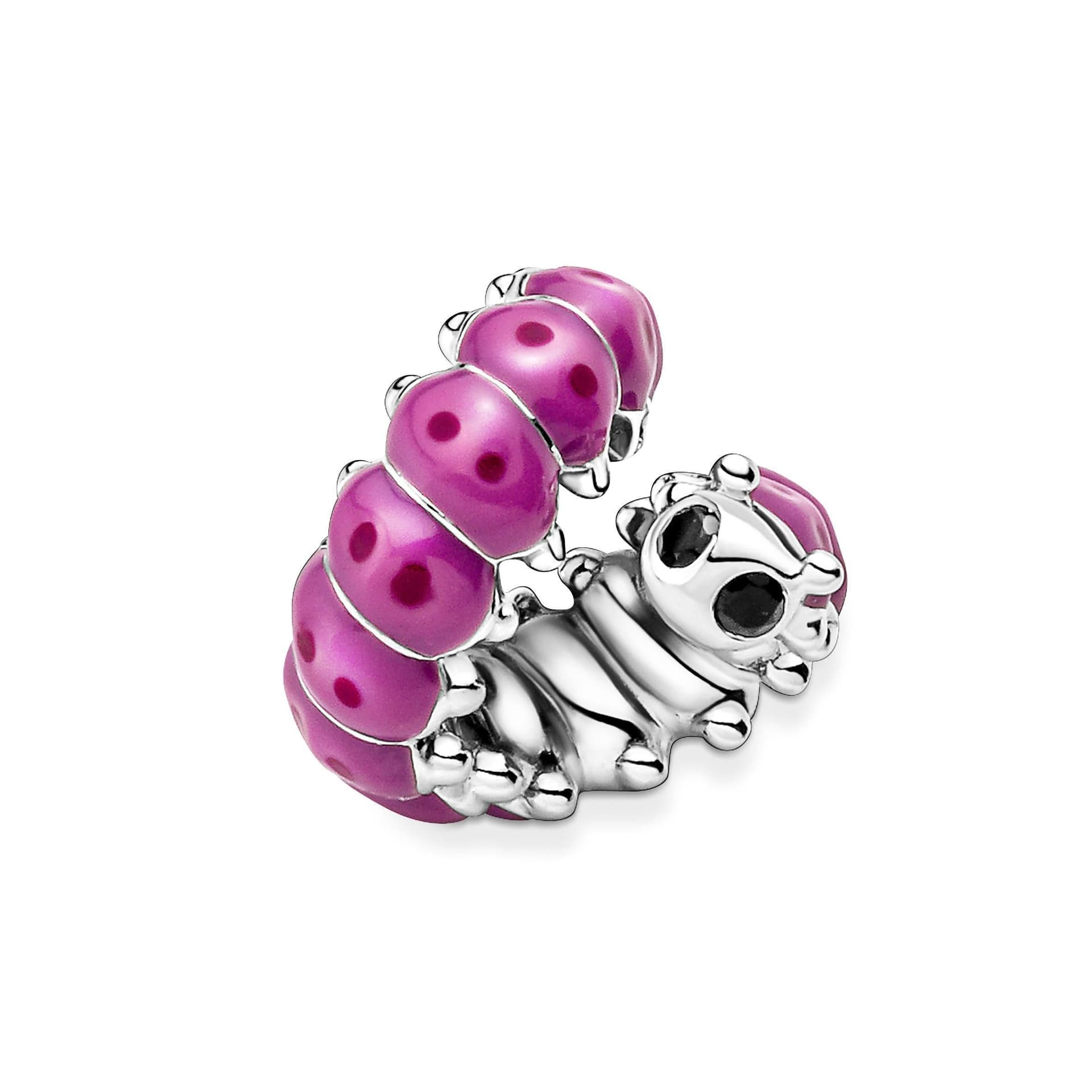 PANDORA -  Charm Bruco Rosa in Bead Charm Alba Gioielli - Casoria, commercioVirtuoso.it
