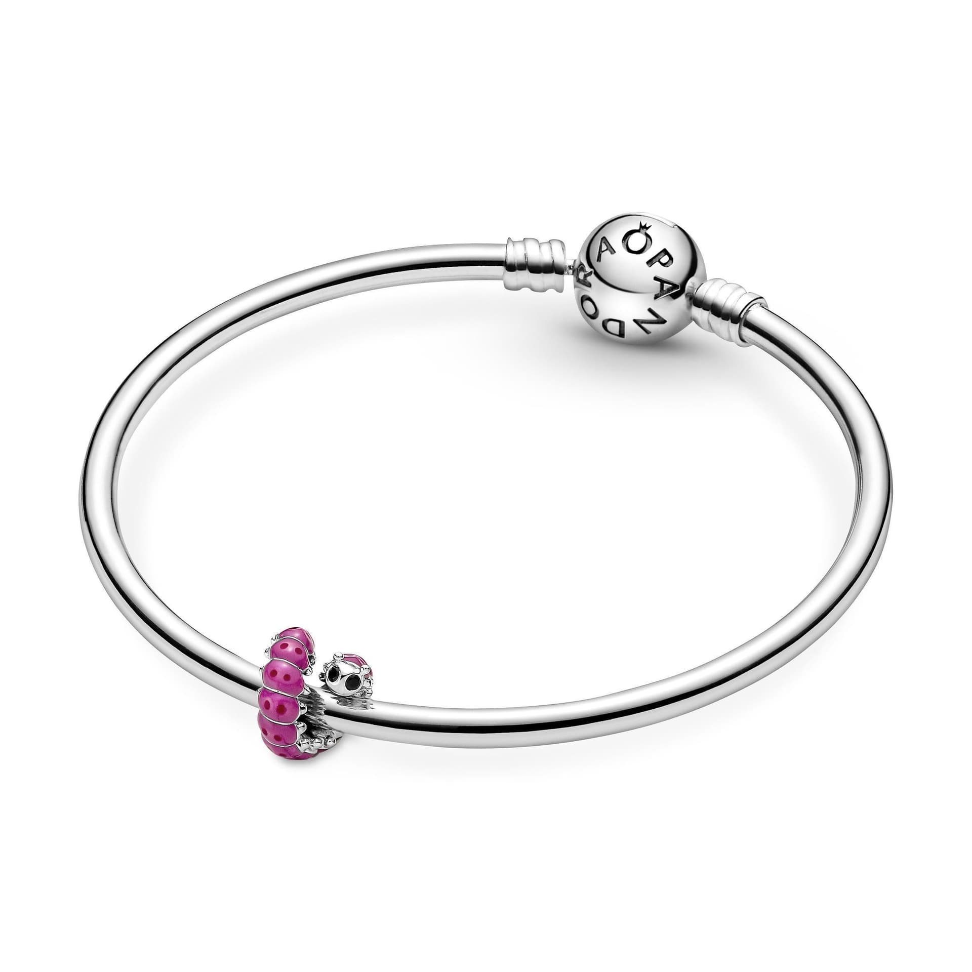 PANDORA -  Charm Bruco Rosa in Bead Charm Alba Gioielli - Casoria, commercioVirtuoso.it