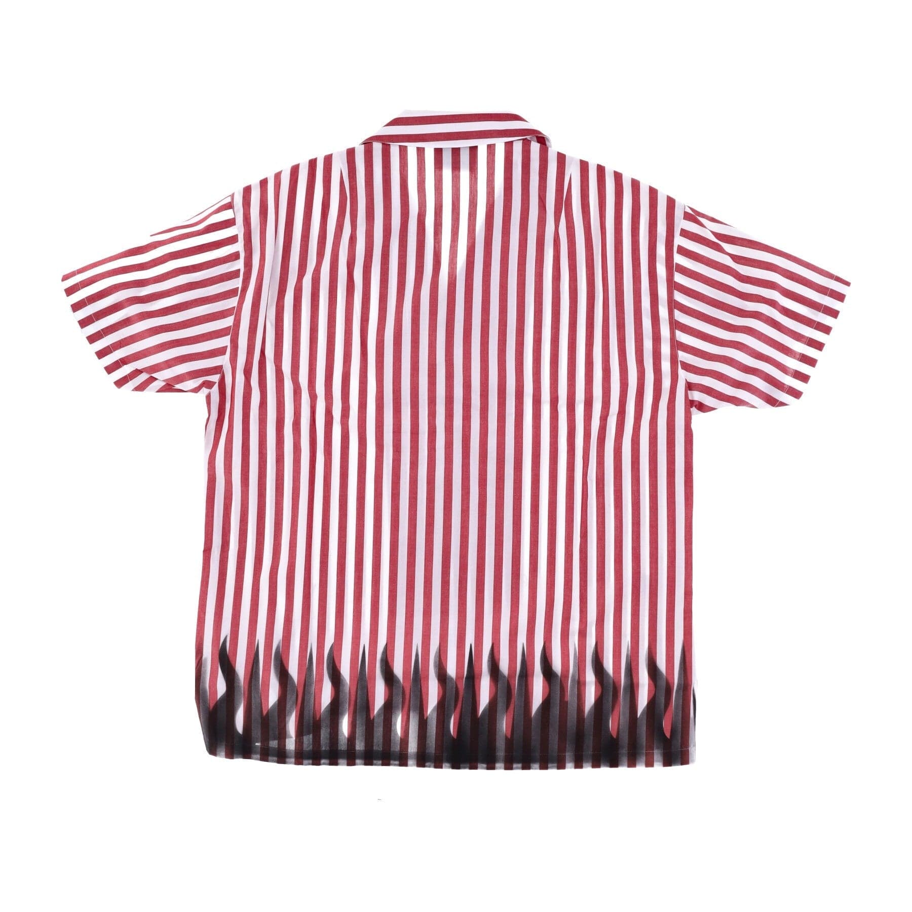 IHS Camicia Manica Corta Uomo Striped Bowling Shirt White/red da uomo in Camicie casual Drestige - Casamassima, commercioVirtuoso.it