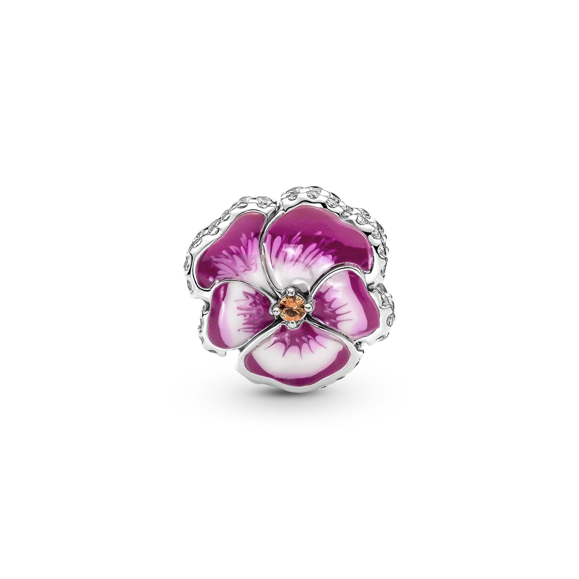 PANDORA -Charm Viola del pensiero Rosa in Bead Charm Alba Gioielli - Casoria, commercioVirtuoso.it