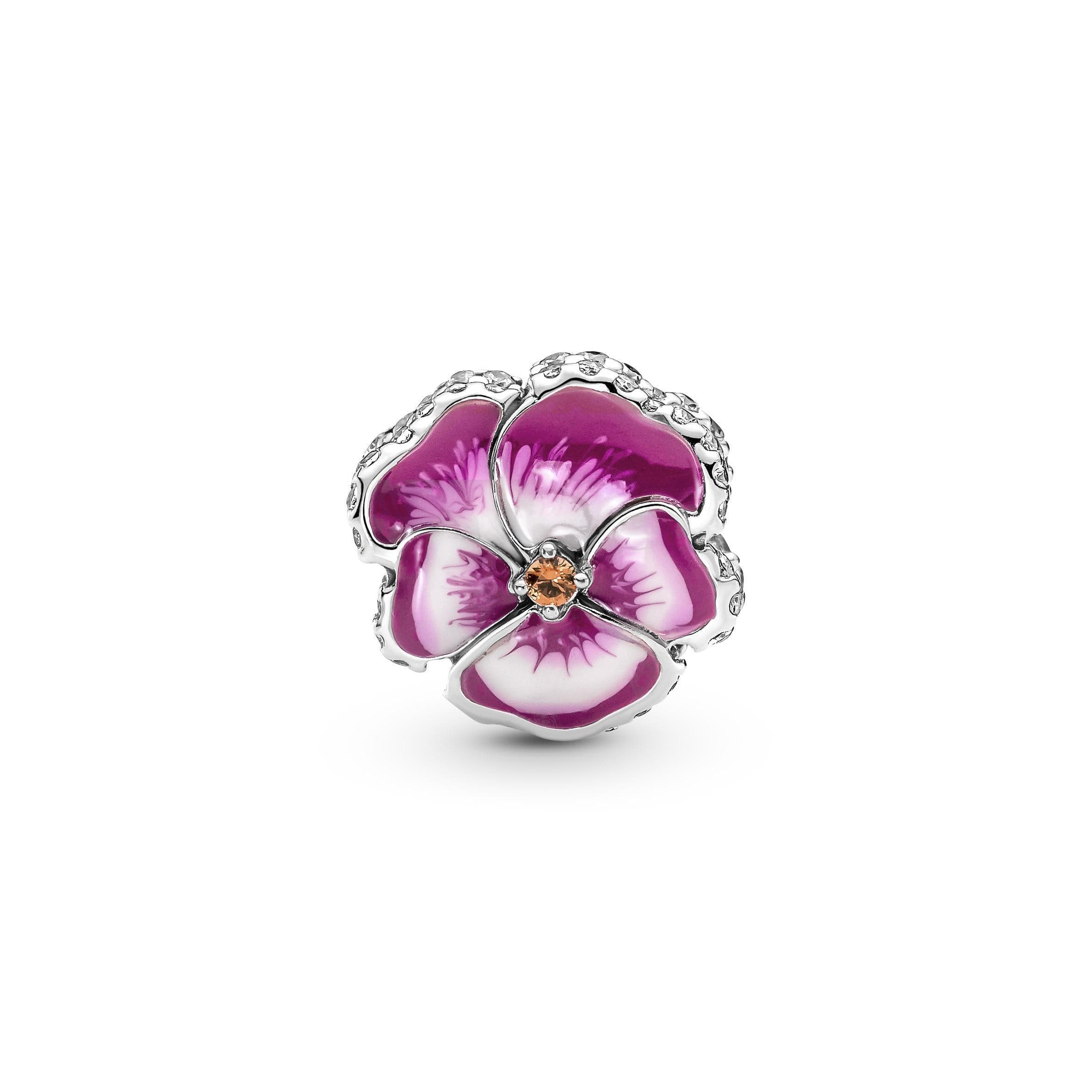 PANDORA -Charm Viola del pensiero Rosa in Bead Charm Alba Gioielli - Casoria, commercioVirtuoso.it