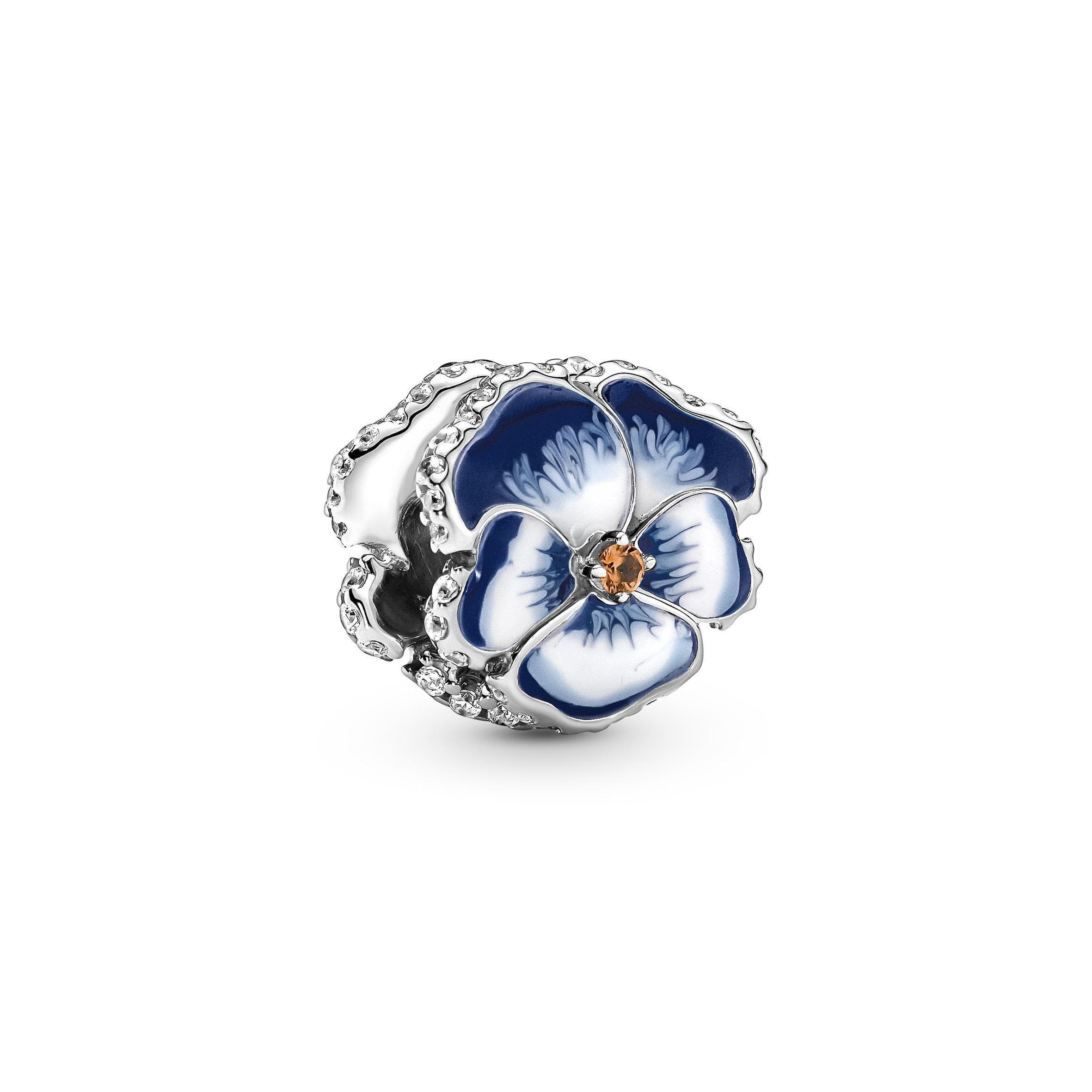 PANDORA -  Charm Viola del pensiero Blu