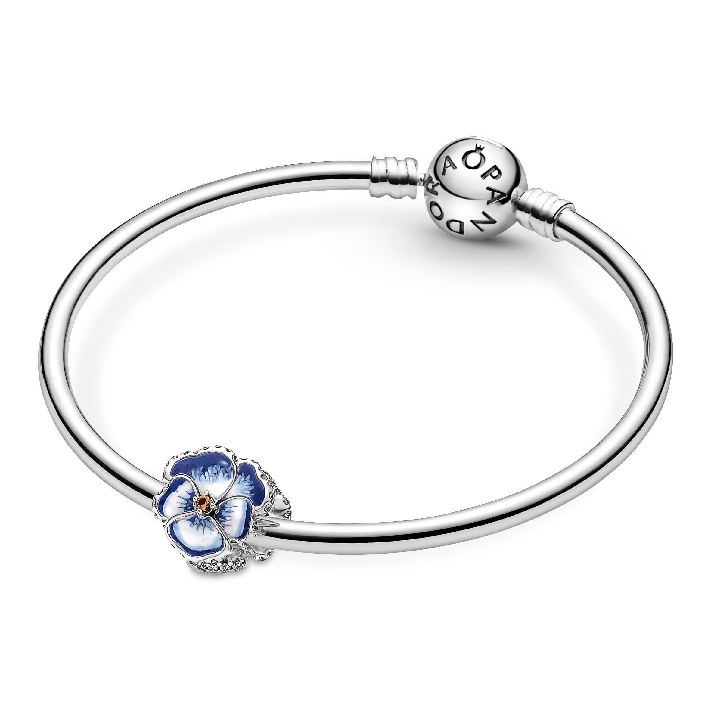 PANDORA -  Charm Viola del pensiero Blu in Bead Charm Alba Gioielli - Casoria, commercioVirtuoso.it