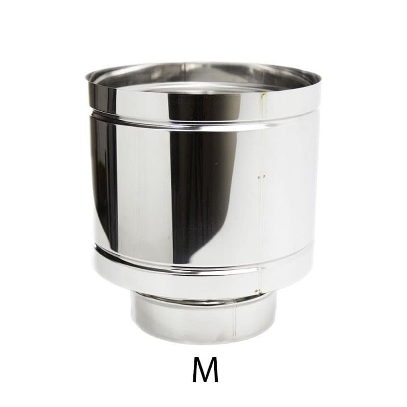 Fumaiolo da 250mm terminale tipo botte 4 venti inox AISI 304 base tonda M maschio in Fumaioli Aloiserw.com - Altomonte, commercioVirtuoso.it