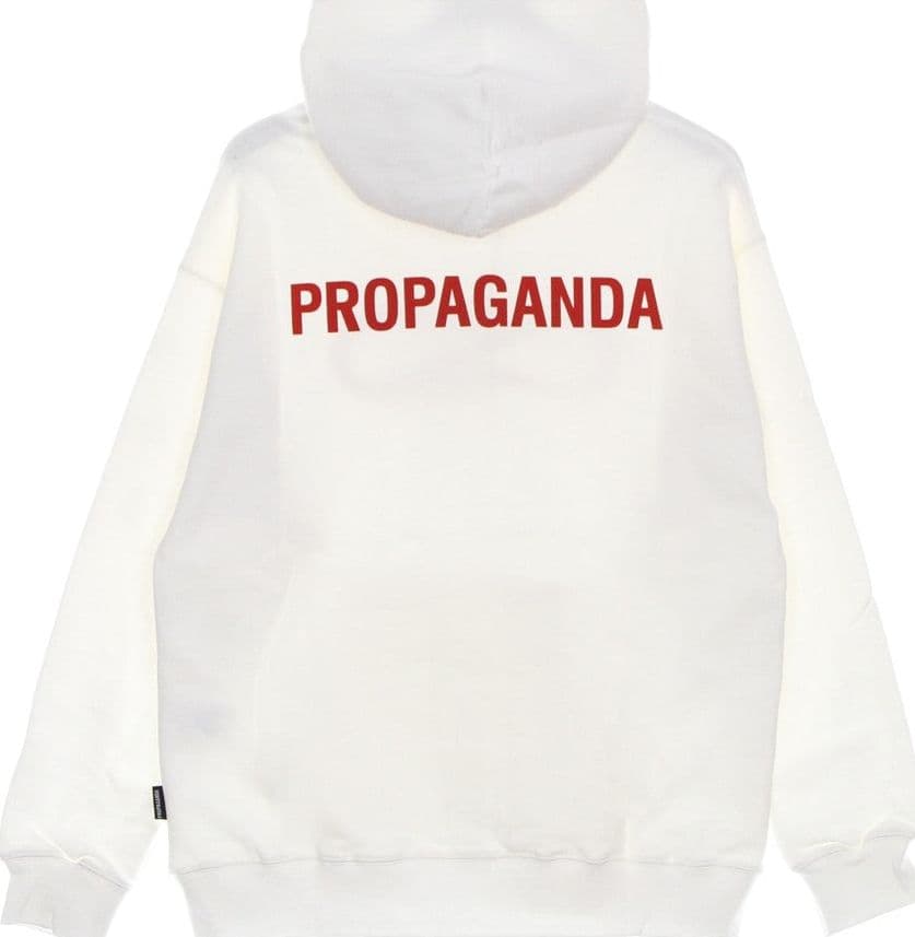 PROPAGANDA Felpa Leggera Cappuccio Uomo Logo Red Hoodie Natural/red da uomo in Felpe con cappuccio Drestige - Casamassima, commercioVirtuoso.it