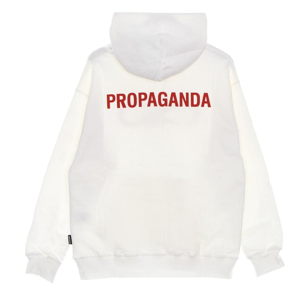 PROPAGANDA Felpa Leggera Cappuccio Uomo Logo Red Hoodie Natural/red da uomo in Felpe con cappuccio Drestige - Casamassima, commercioVirtuoso.it