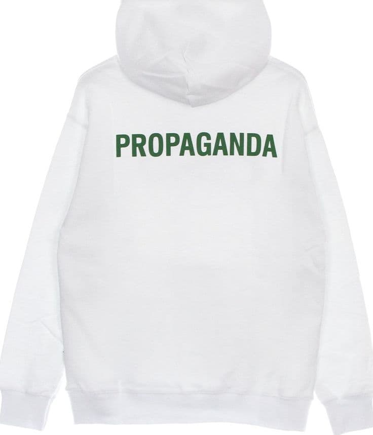 PROPAGANDA Felpa Leggera Cappuccio Uomo Logo Green Hoodie White/green da uomo in Felpe con cappuccio Drestige - Casamassima, commercioVirtuoso.it