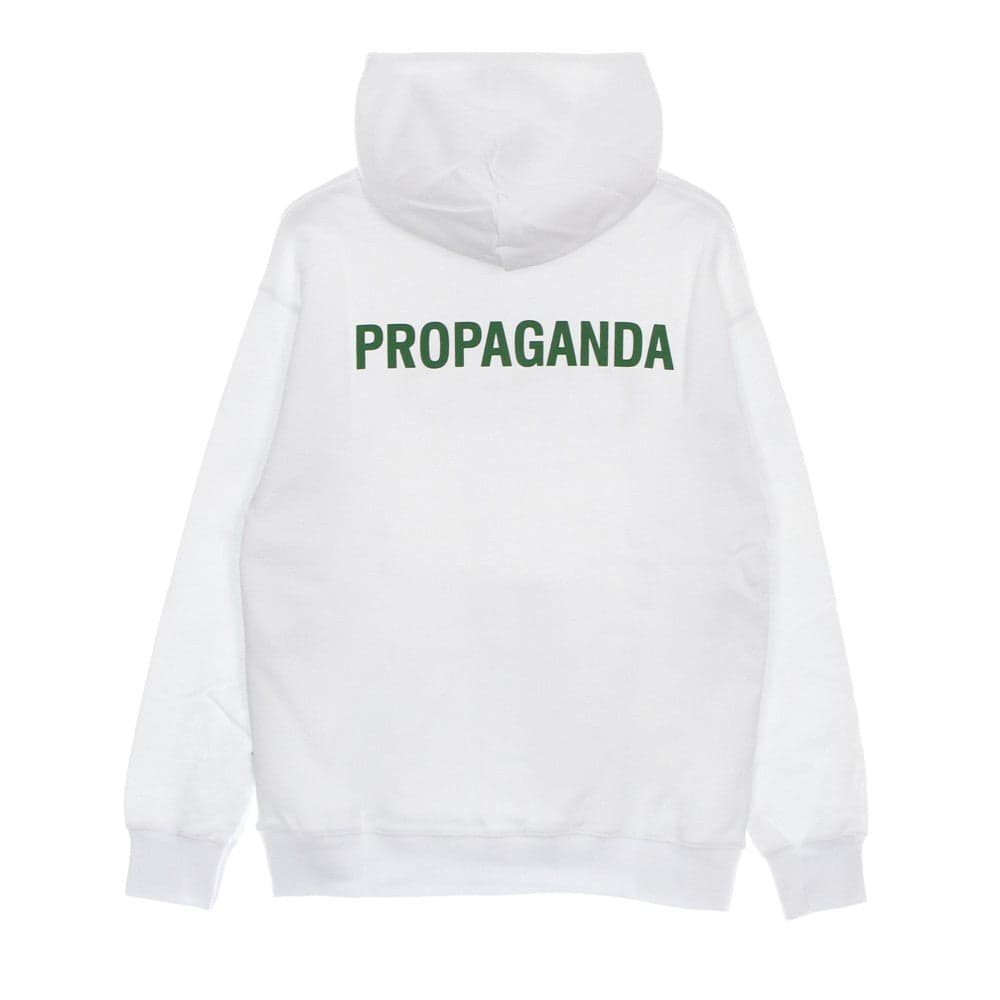 PROPAGANDA Felpa Leggera Cappuccio Uomo Logo Green Hoodie White/green da uomo in Felpe con cappuccio Drestige - Casamassima, commercioVirtuoso.it