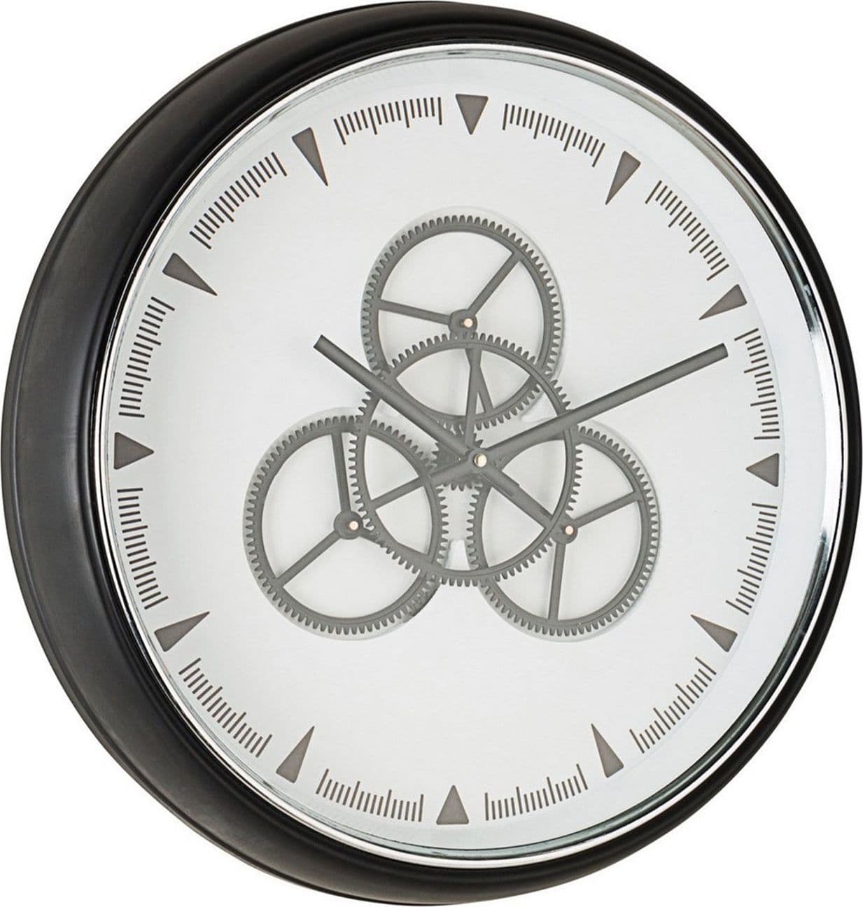 Orologio da parete "Engrenage" con ingranaggi in movimento Ø 50 cm – Classic – Bizzotto Homemotion