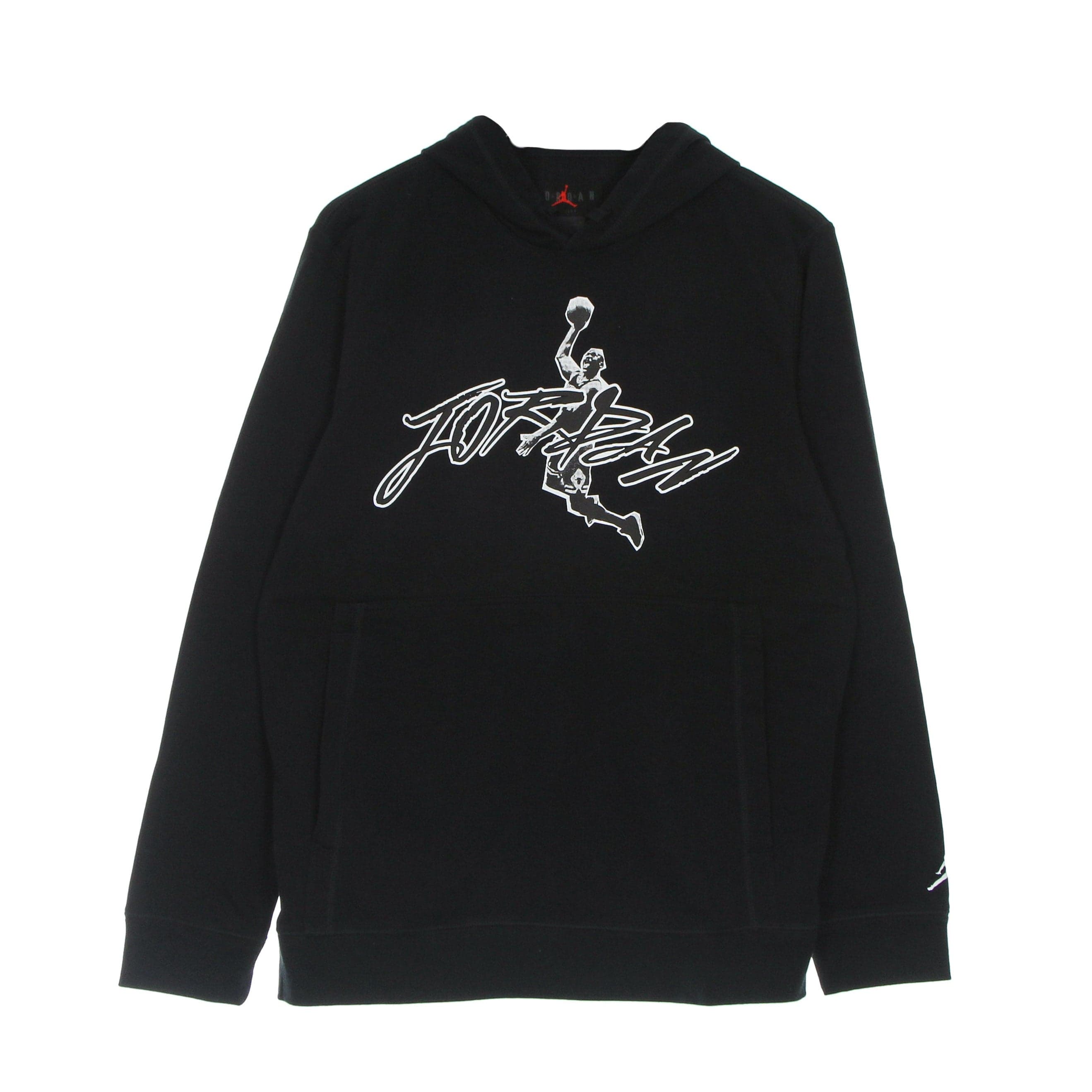 JORDAN Felpa Leggera Cappuccio Uomo Dri-fit Air Fleece Graphic Hoodie Black/white da uomo