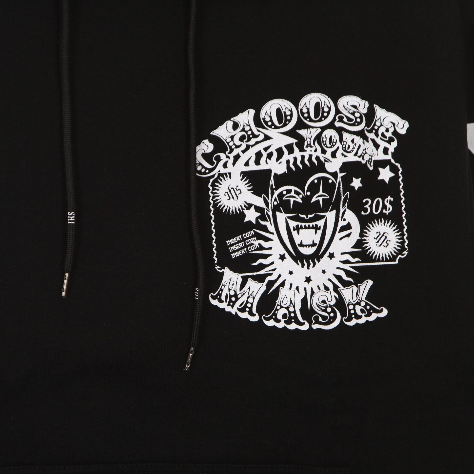 IHS Felpa Leggera Cappuccio Uomo Choose Your Mask Hoodie Black da uomo in Felpe con cappuccio Drestige - Casamassima, commercioVirtuoso.it