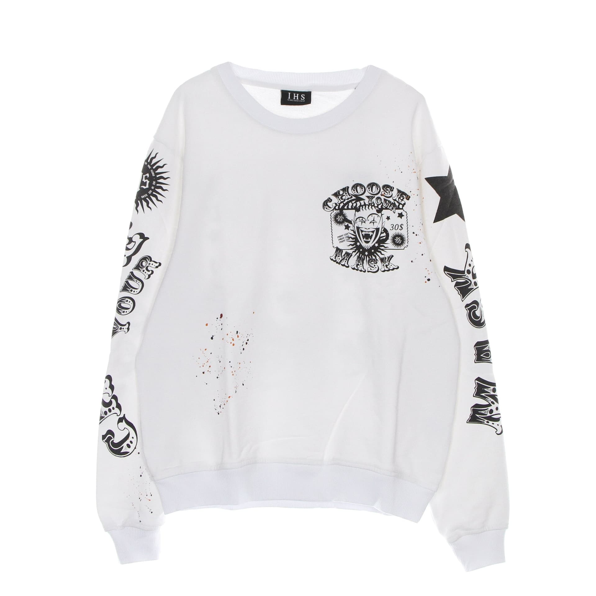 IHS Felpa Leggera Girocollo Uomo Choose Your Mask Sweatshirt White da uomo in Felpe senza cappuccio Drestige - Casamassima, commercioVirtuoso.it