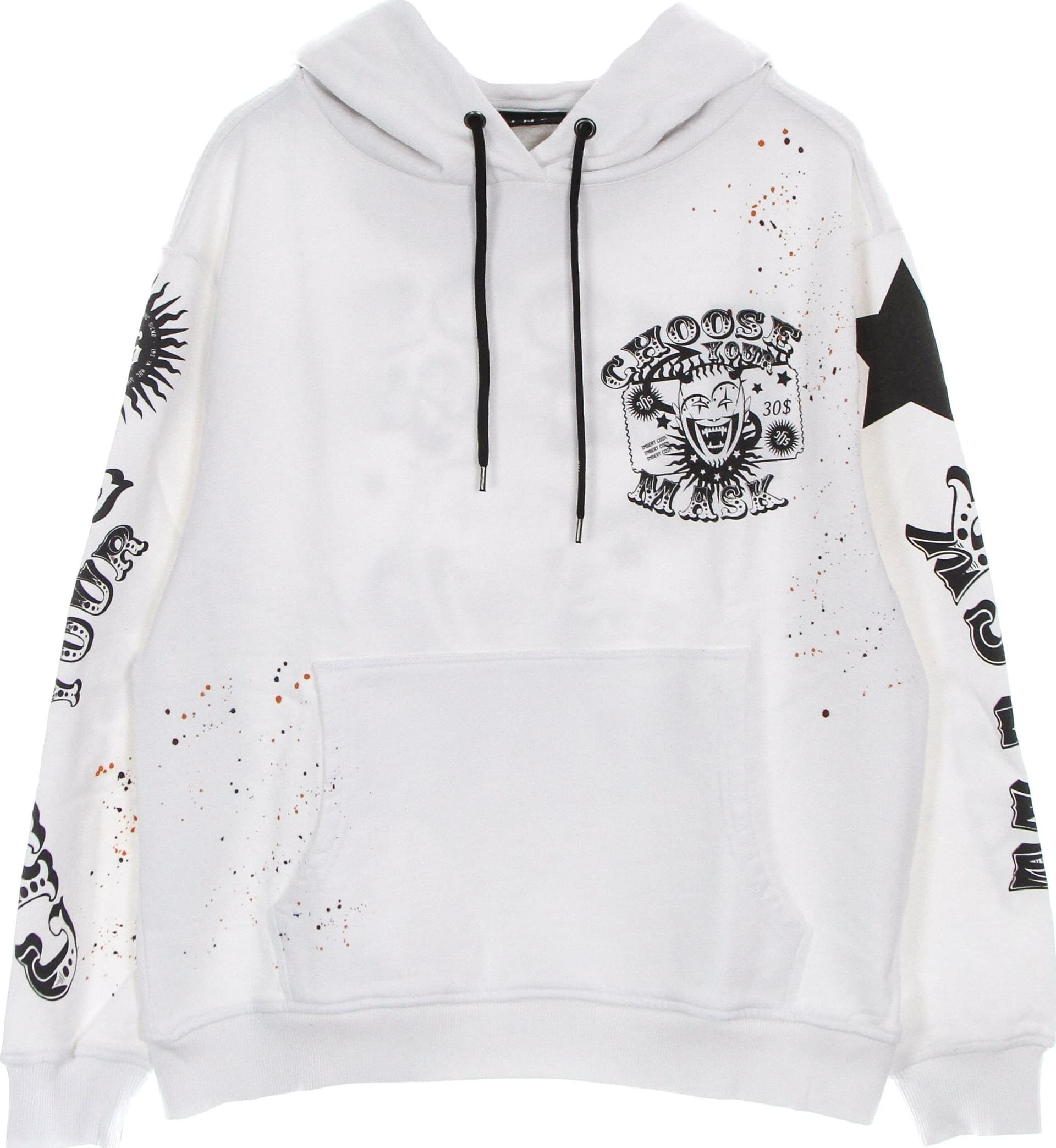 IHS Felpa Leggera Cappuccio Uomo Choose Your Mask Hoodie White da uomo in Felpe con cappuccio Drestige - Casamassima, commercioVirtuoso.it