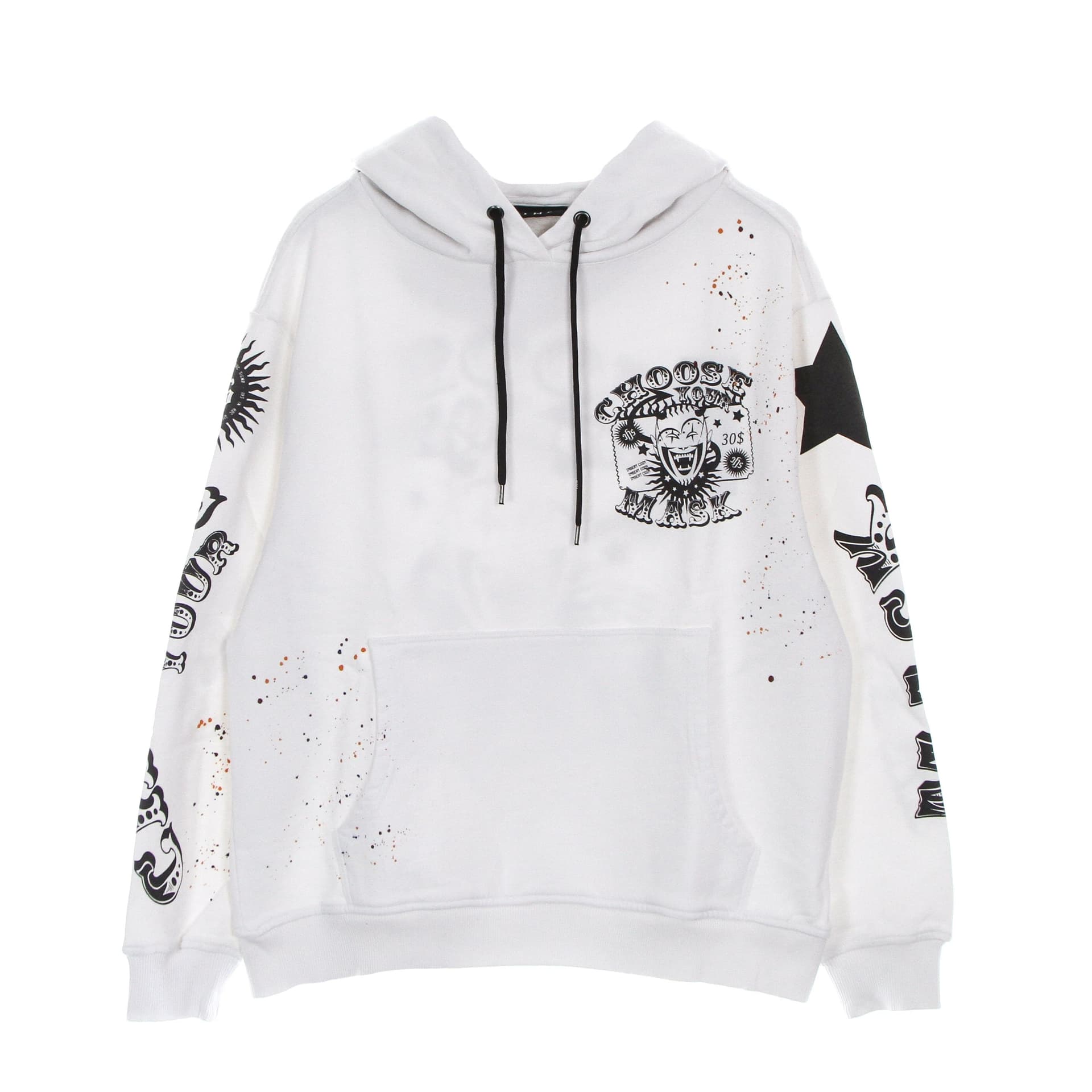 IHS Felpa Leggera Cappuccio Uomo Choose Your Mask Hoodie White da uomo in Felpe con cappuccio Drestige - Casamassima, commercioVirtuoso.it