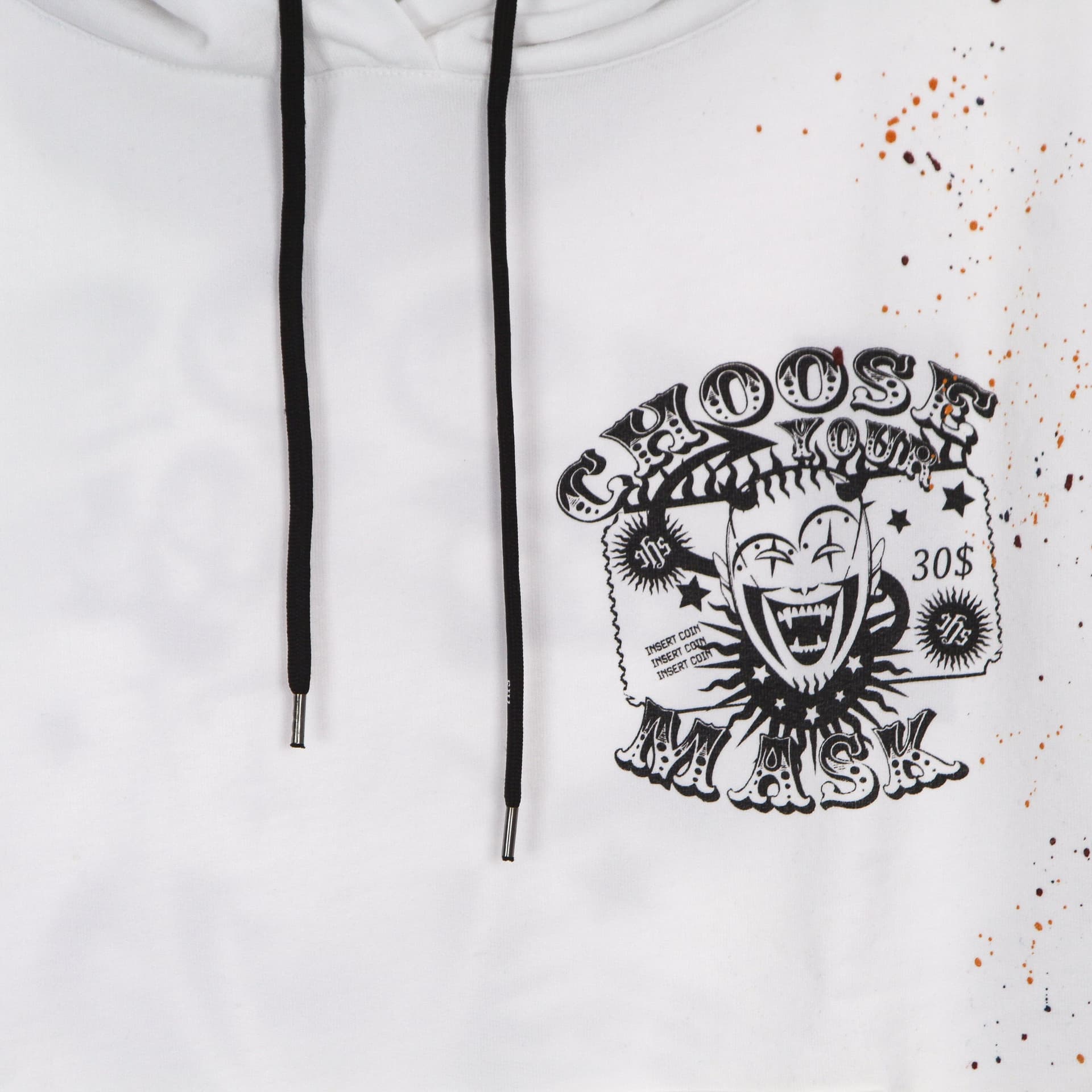 IHS Felpa Leggera Cappuccio Uomo Choose Your Mask Hoodie White da uomo in Felpe con cappuccio Drestige - Casamassima, commercioVirtuoso.it