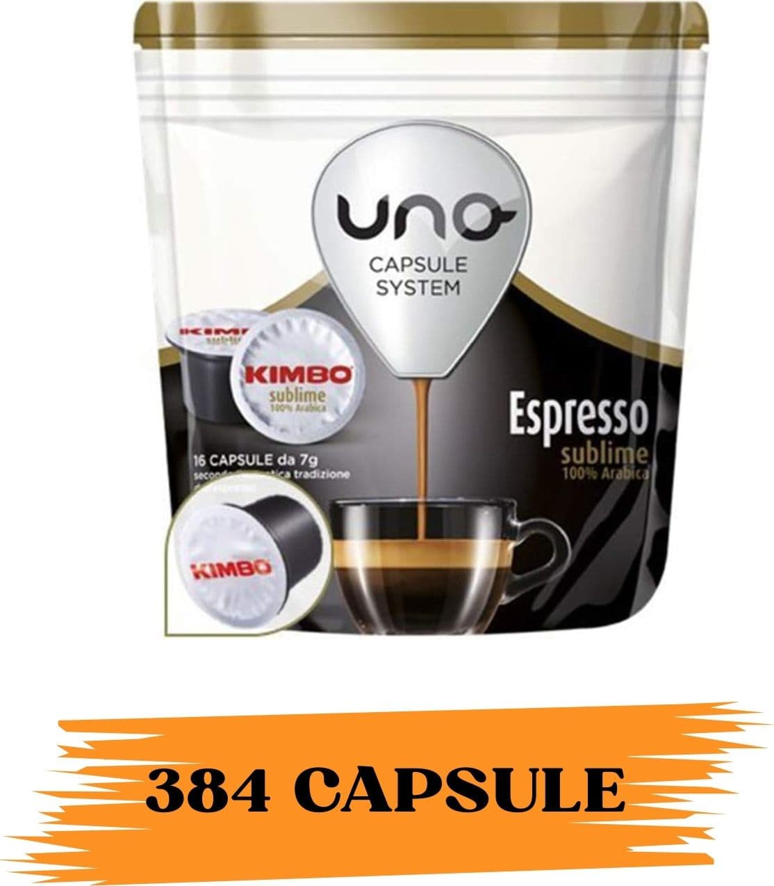 Kimbo Caffe' Confezione da 384 Capsule Compat. Uno System Sublime in Chicchi di caffè tostati Ecoprice.it - Avellino, commercioVirtuoso.it