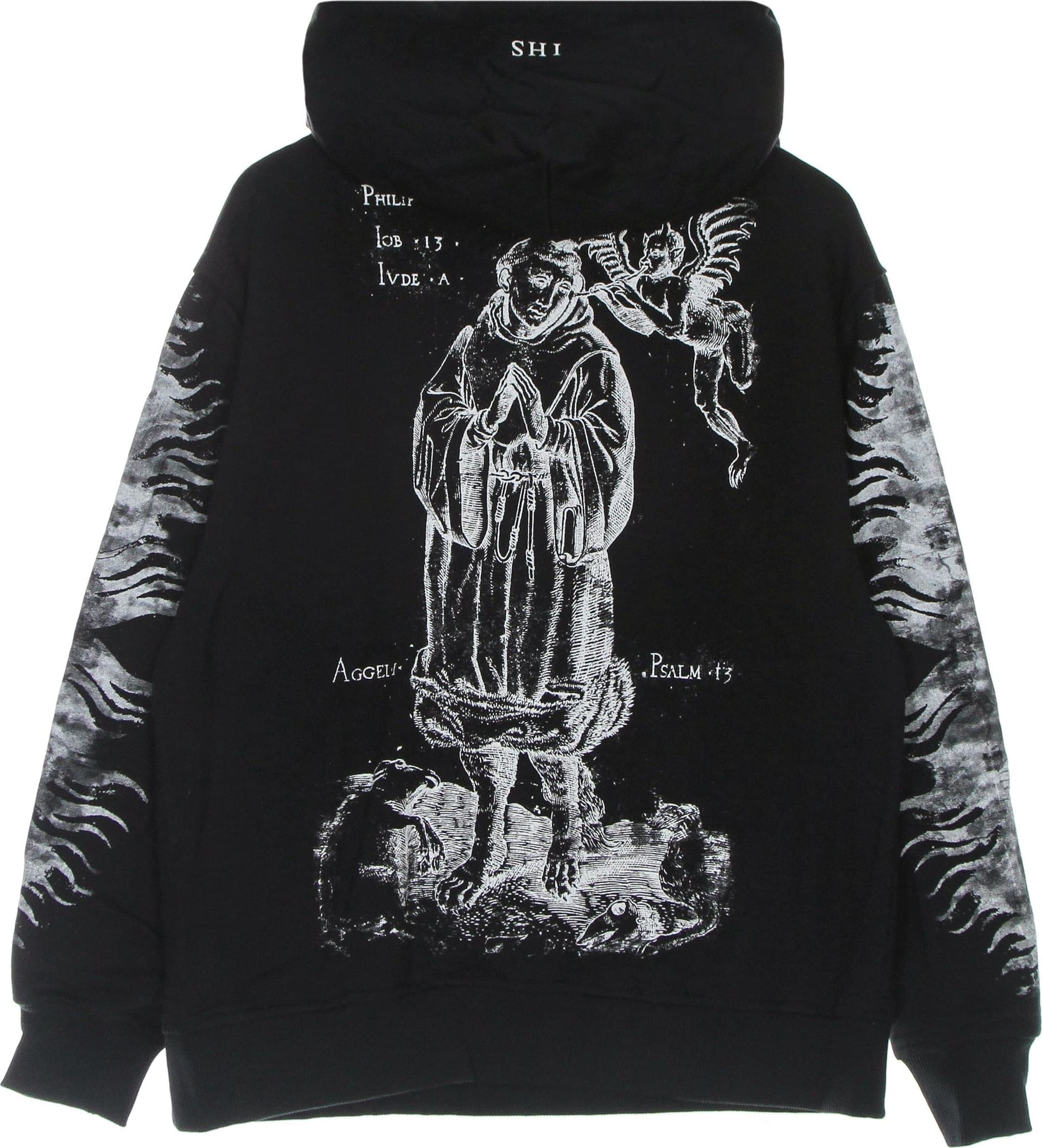 IHS Felpa Leggera Cappuccio Uomo Respect Your Demon Hoodie Black da uomo in Felpe con cappuccio Drestige - Casamassima, commercioVirtuoso.it