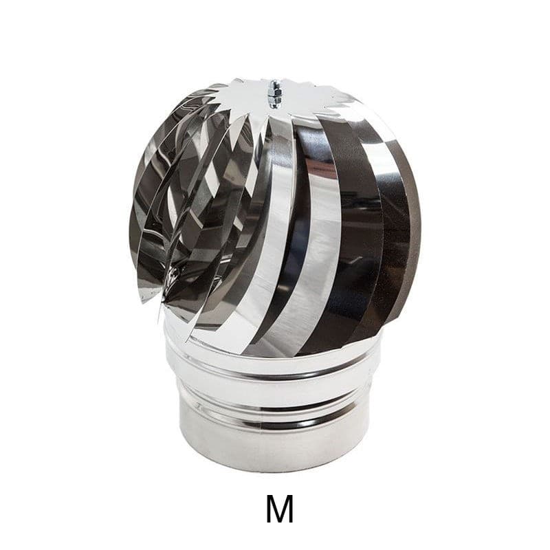 Fumaiolo da 150mm tipo radiante eolico inox AISI 304 base tonda innesto M maschio in Fumaioli Aloiserw.com - Altomonte, commercioVirtuoso.it