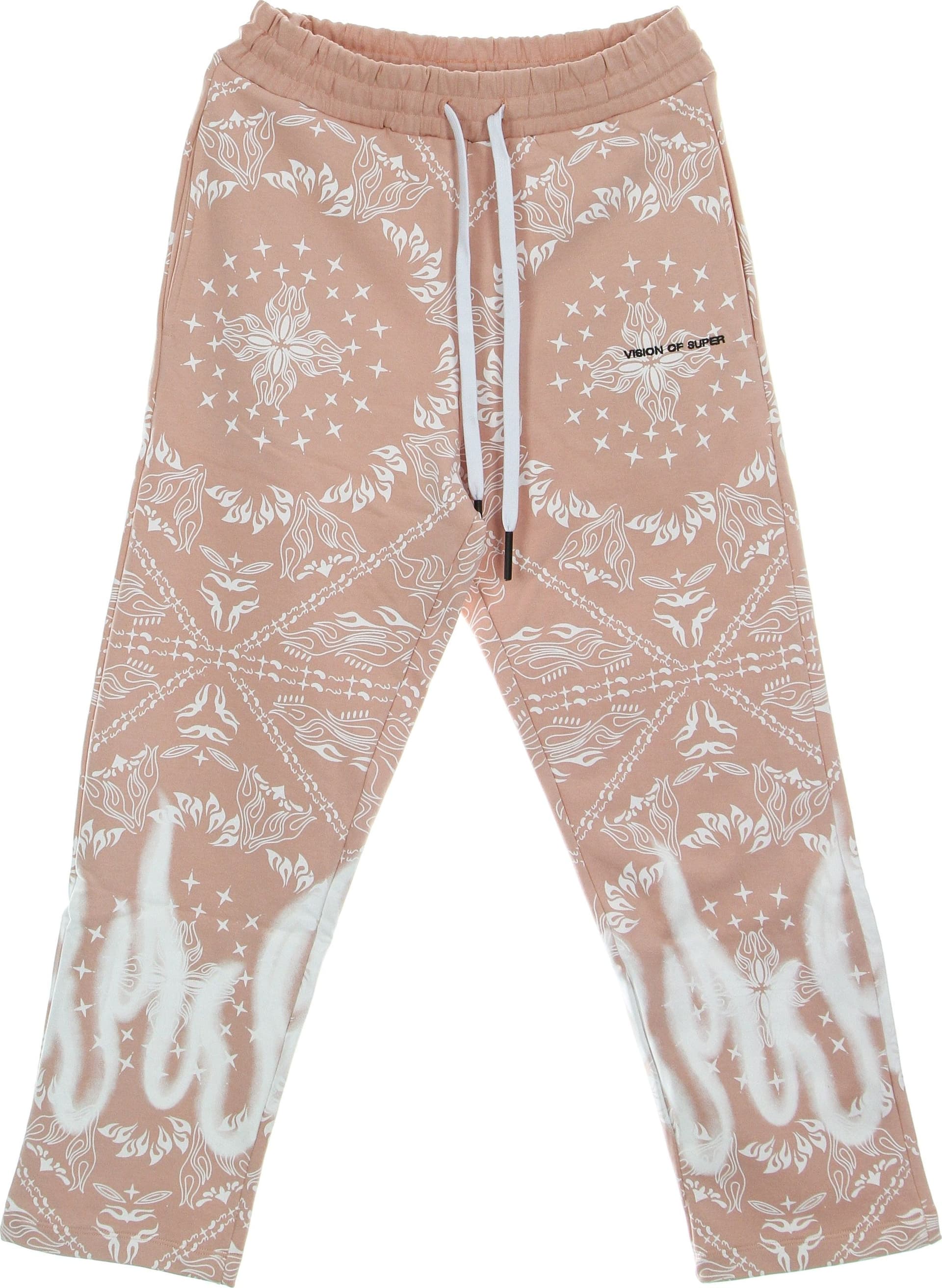 VISION OF SUPER Pantalone Tuta Leggero Uomo Bandana Print Pants Pink da uomo in Pantaloni sportivi Drestige - Casamassima, commercioVirtuoso.it