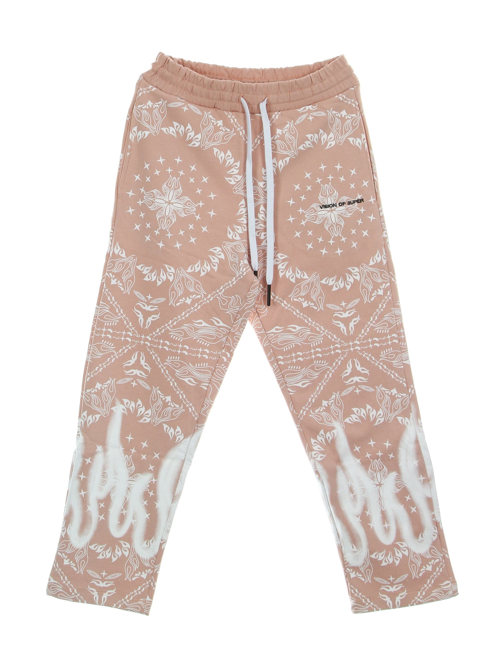 VISION OF SUPER Pantalone Tuta Leggero Uomo Bandana Print Pants Pink da uomo in Pantaloni sportivi Drestige - Casamassima, commercioVirtuoso.it