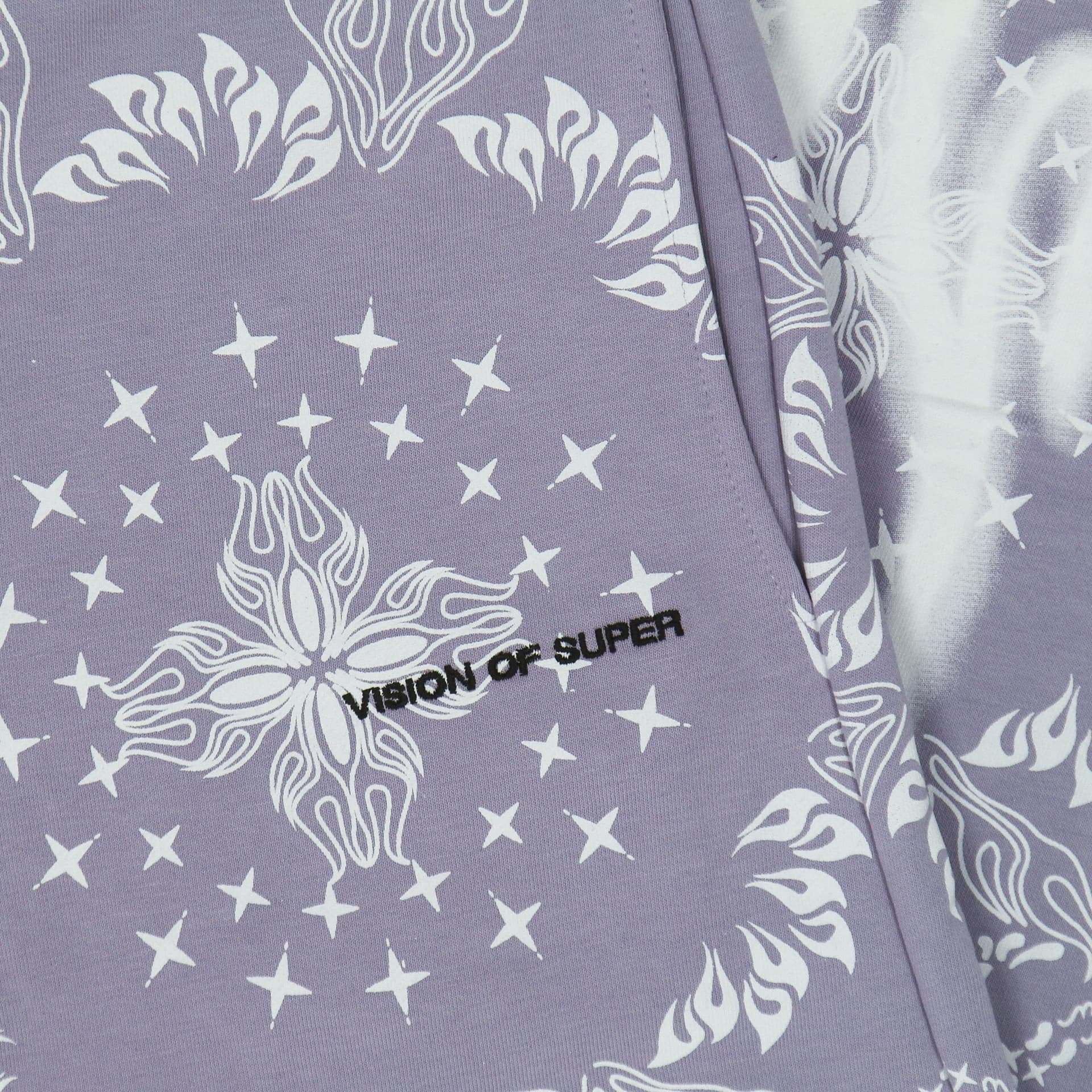 VISION OF SUPER Pantalone Tuta Leggero Uomo Bandana Print Pants Lilac da uomo in Pantaloni sportivi Drestige - Casamassima, commercioVirtuoso.it