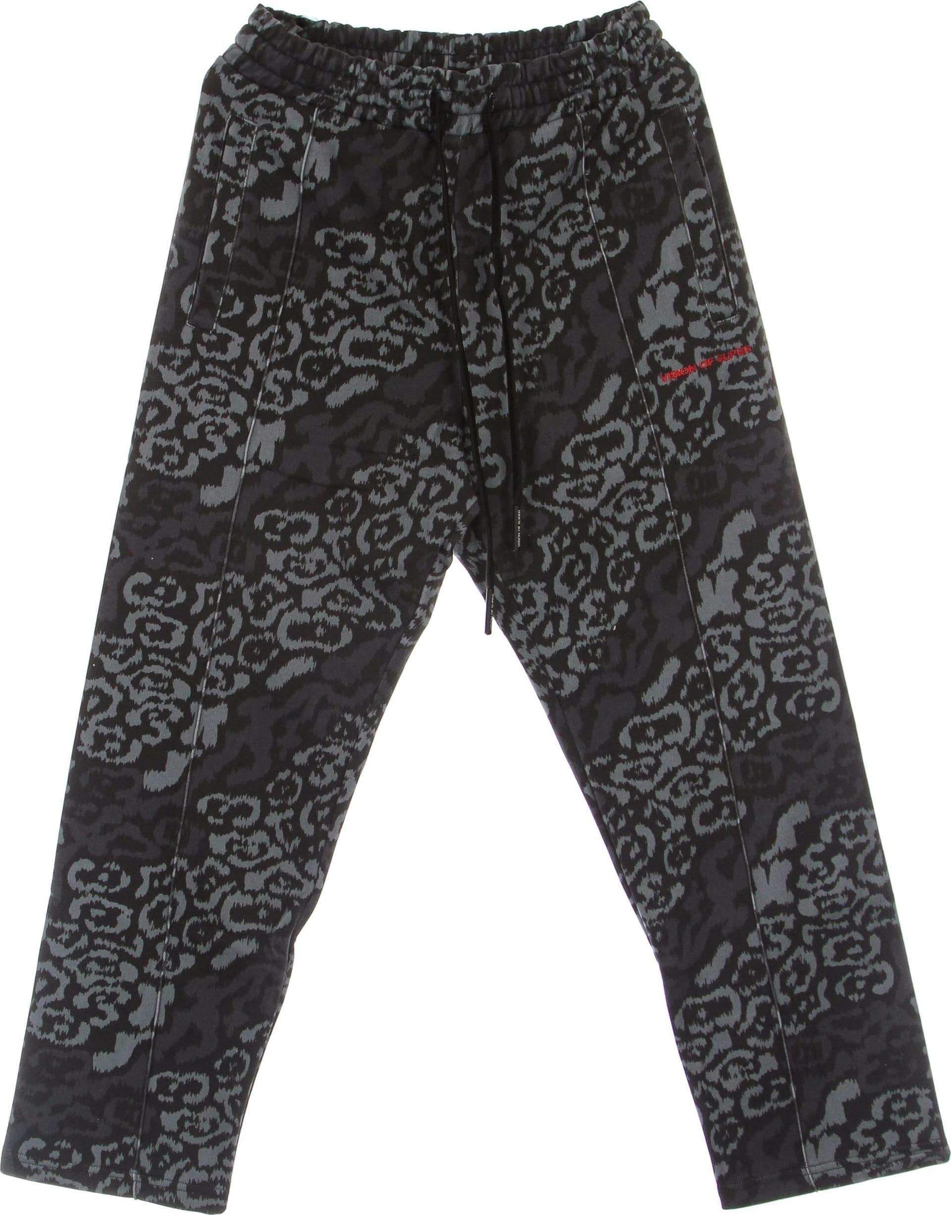 VISION OF SUPER Pantalone Tuta Leggero Uomo Allover Leopard Pants Black da uomo in Pantaloni sportivi Drestige - Casamassima, commercioVirtuoso.it