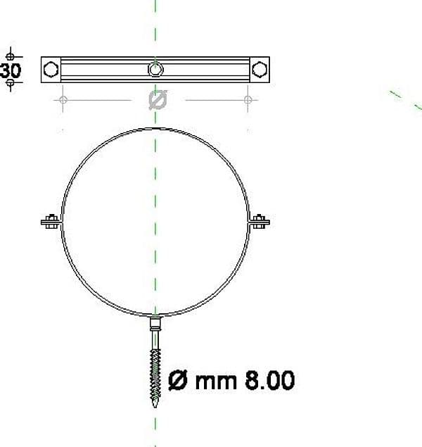 Collare zincato fascetta murale completo di fissaggio da 130mm in Stringicavi Aloiserw.com - Altomonte, commercioVirtuoso.it