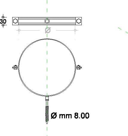 Collare zincato fascetta murale completo di fissaggio da 220mm in Stringicavi Aloiserw.com - Altomonte, commercioVirtuoso.it