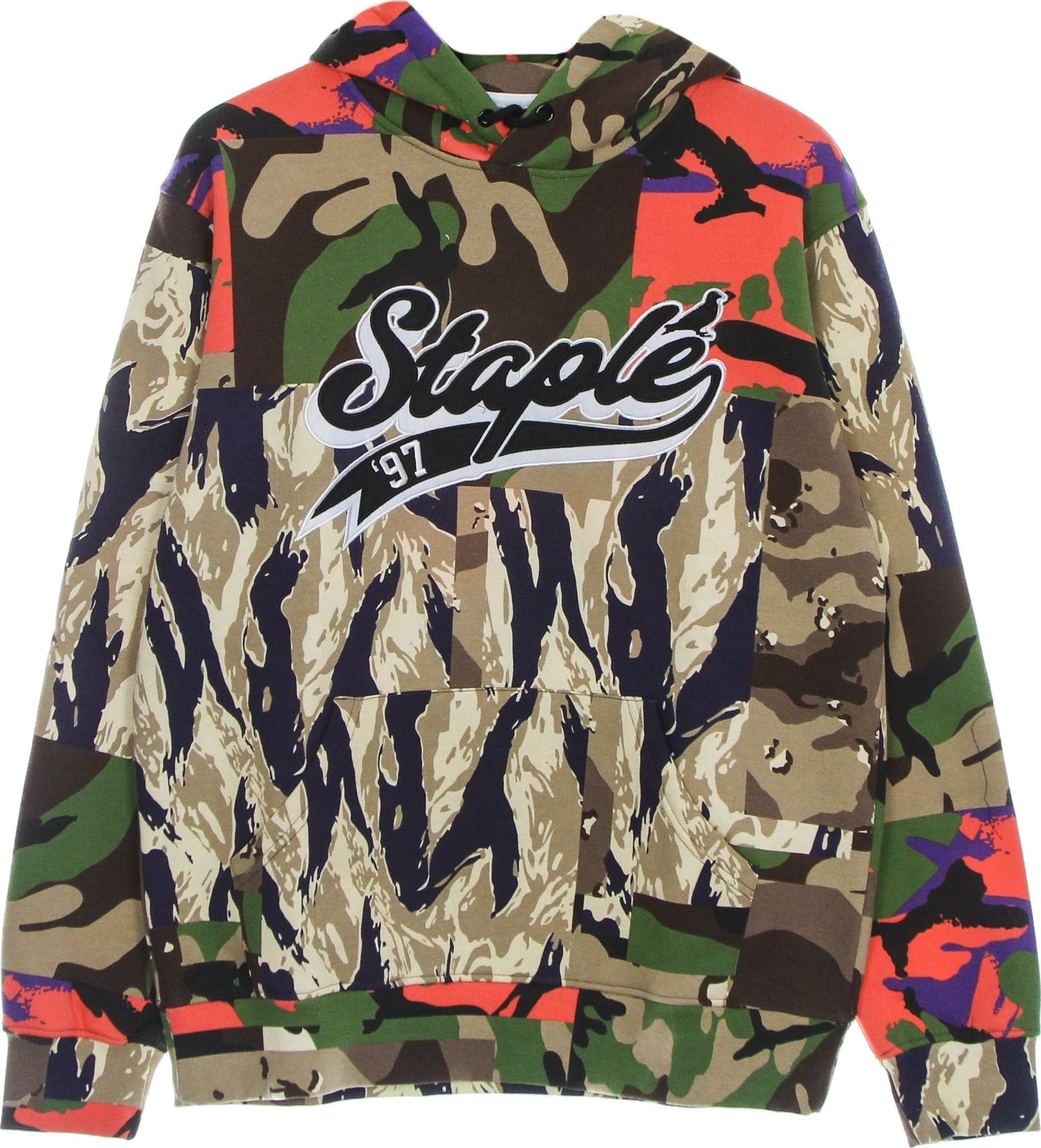 STAPLE Felpa Cappuccio Uomo Triboro Logo Hoodie Camo