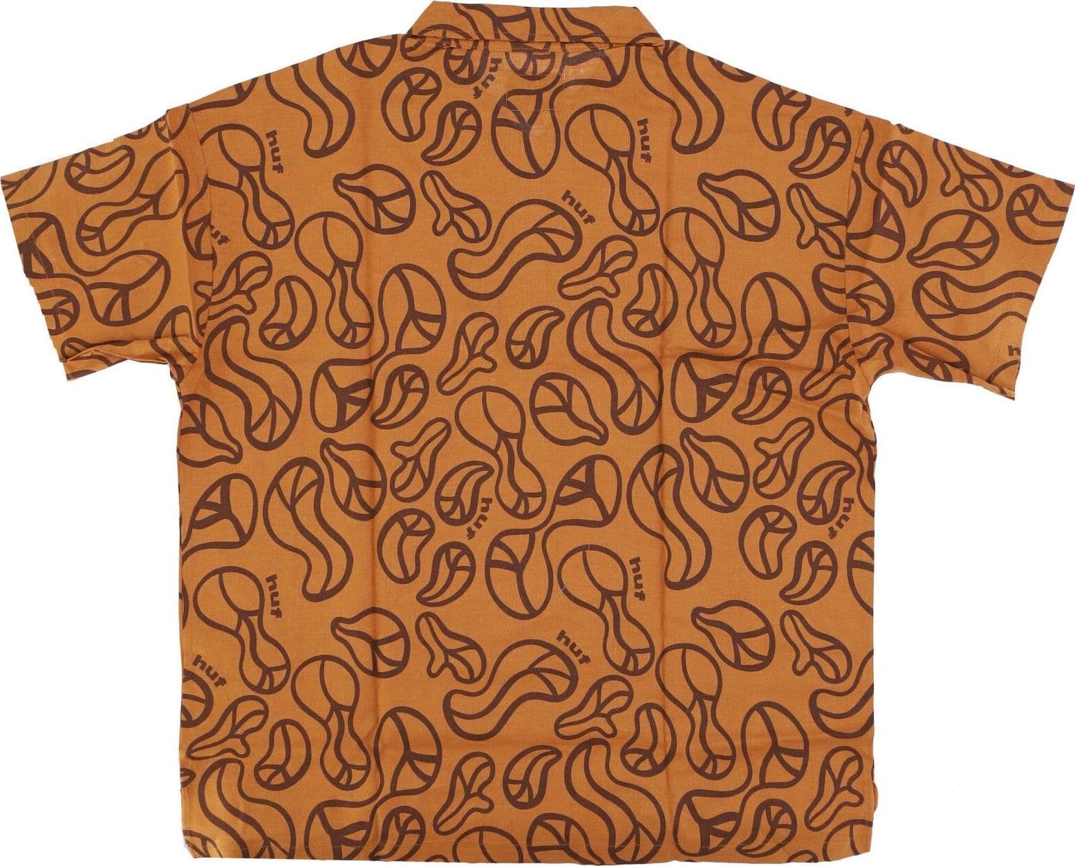 HUF Camicia Manica Corta Donna Groovy Zip Work Shirt Burnt Orange da donna in Bluse e camicie Drestige - Casamassima, commercioVirtuoso.it