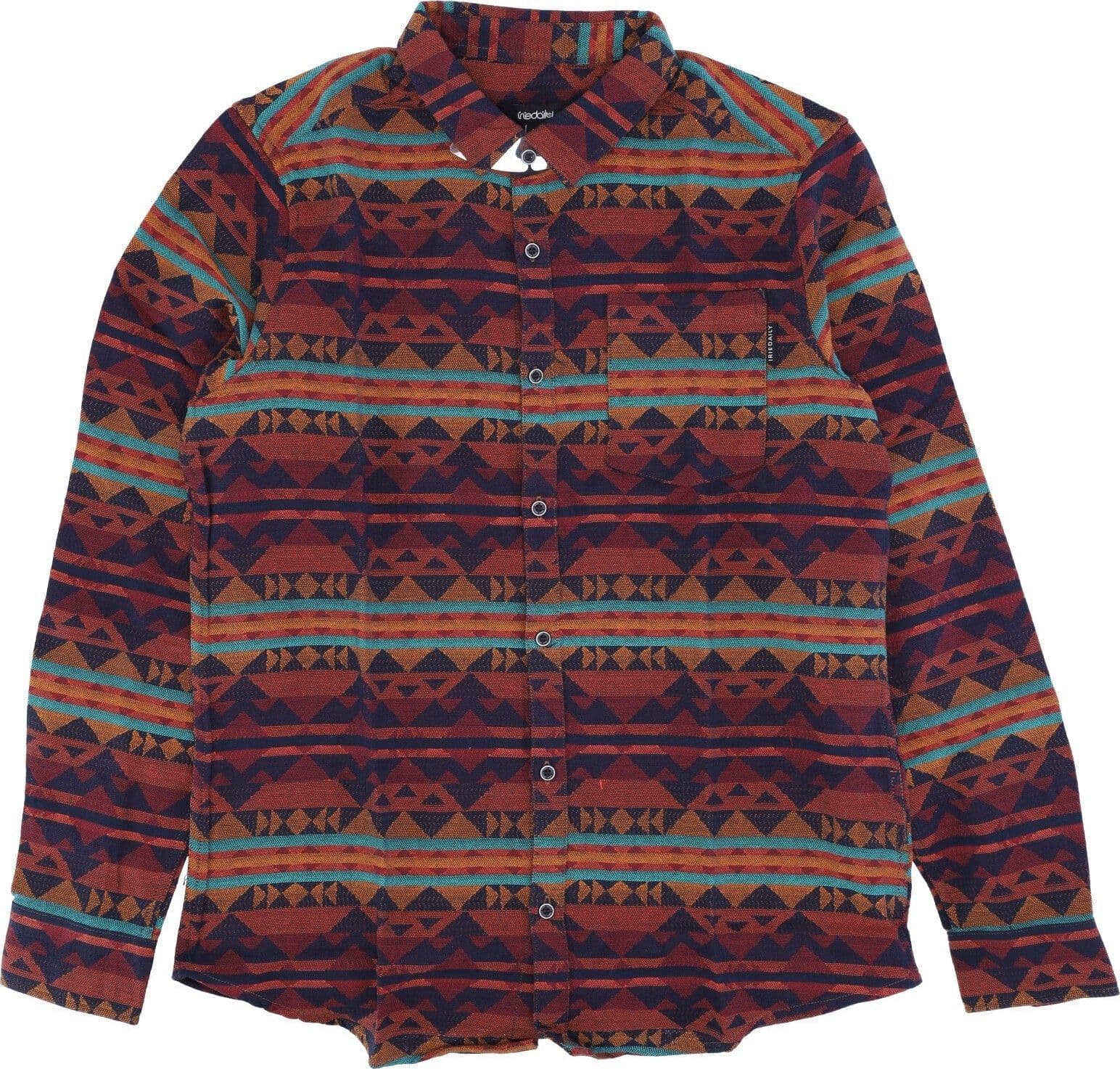 IRIEDAILY Camicia Manica Lunga Uomo Vintachi Shirt Navy/orange