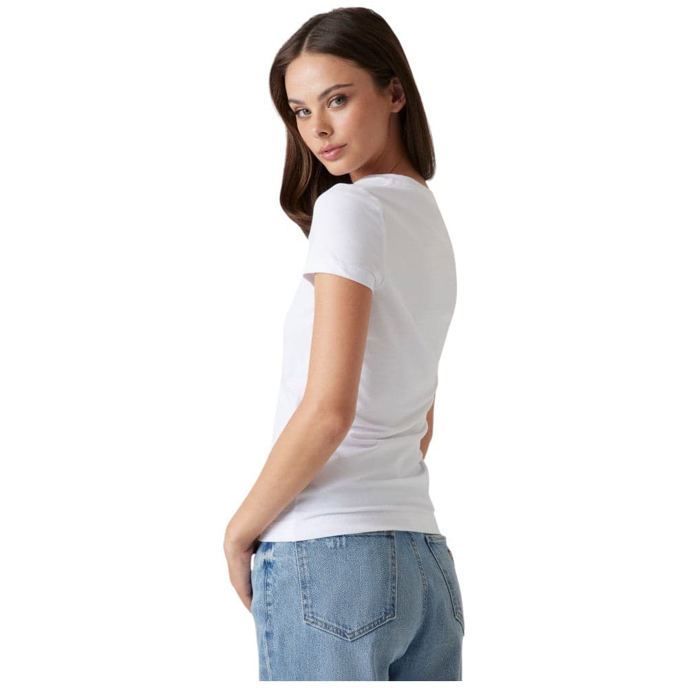 Guess t-shirt bianca logo con strass W5GI04 J1314 G011 in T-shirt Prodotti di Classe - Nocera Superiore, commercioVirtuoso.it