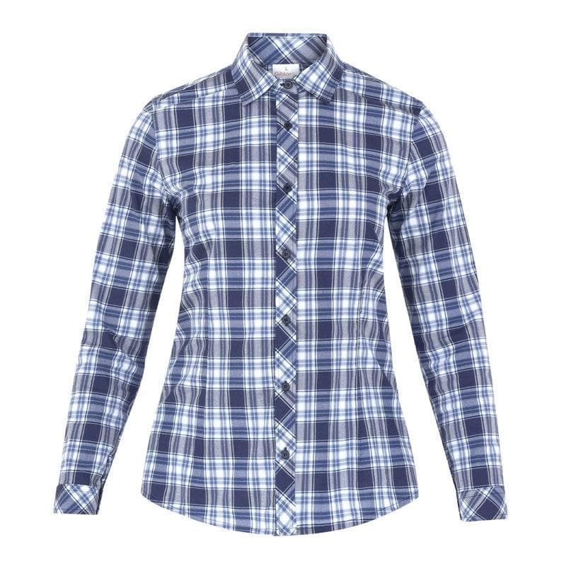 Camicia Lilly Scozzese Blu Camicia Donna Cameriere Agriturismo Baita in Maglie e camicie Dresswork - Como, commercioVirtuoso.it