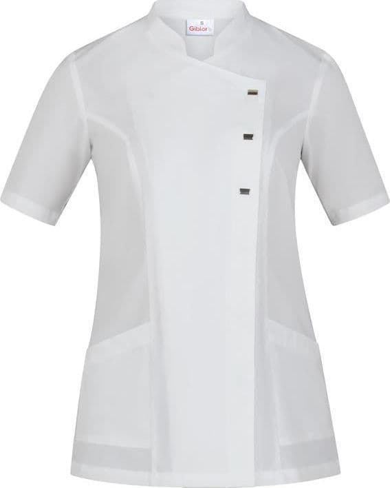 Casacca Greta Bianco Casacca Donna Manica Corta Medicale Estetica Acconciature Infermiera in Uniformi sanitarie - giacche Dresswork - Como, commercioVirtuoso.it