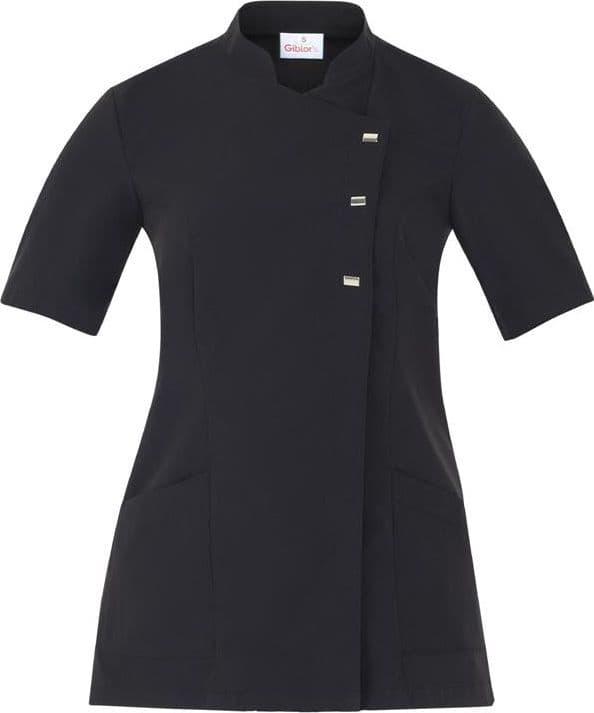 Casacca Greta Nero Casacca Donna Manica Corta Medicale Estetica Acconciature Infermiera in Uniformi sanitarie - giacche Dresswork - Como, commercioVirtuoso.it