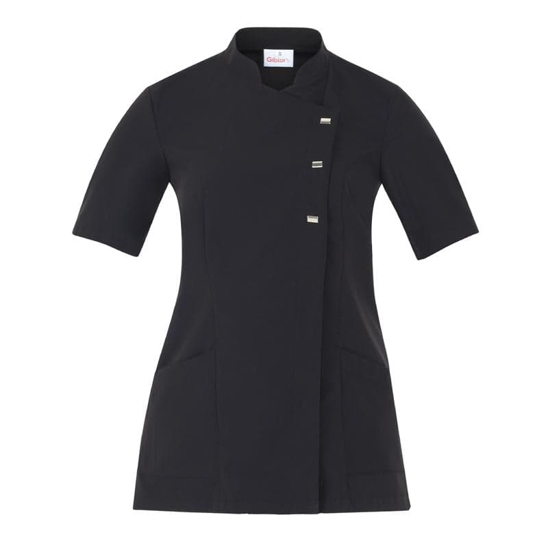 Casacca Greta Nero Casacca Donna Manica Corta Medicale Estetica Acconciature Infermiera in Uniformi sanitarie - giacche Dresswork - Como, commercioVirtuoso.it