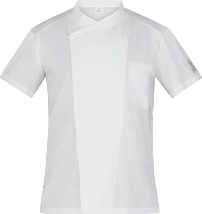 Giacca Liam Bianco Casacca Cuoco Manica Corta Microfibra No Stiro in Giacche da chef Dresswork - Como, commercioVirtuoso.it