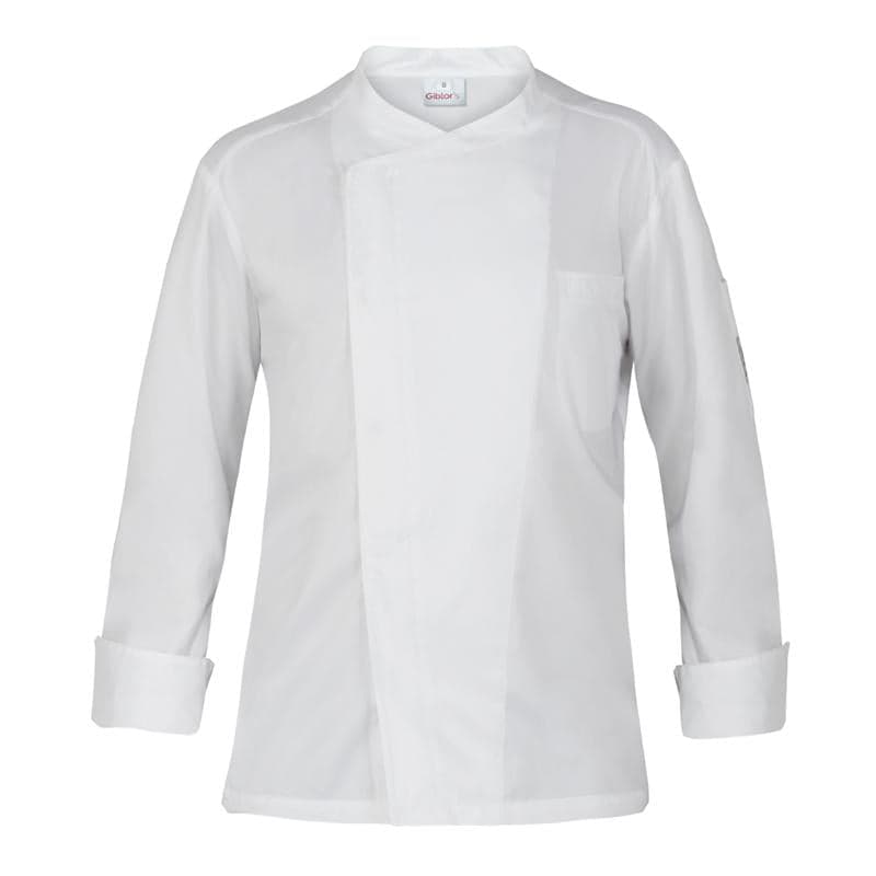 Giacca Michael Bianco Giacca Cuoco Microfibra No Stiro Leggera in Giacche da chef Dresswork - Como, commercioVirtuoso.it
