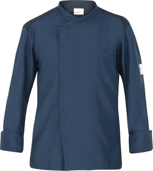 Giacca Michael Blu Giacca Cuoco Microfibra No Stiro Leggera in Giacche da chef Dresswork - Como, commercioVirtuoso.it